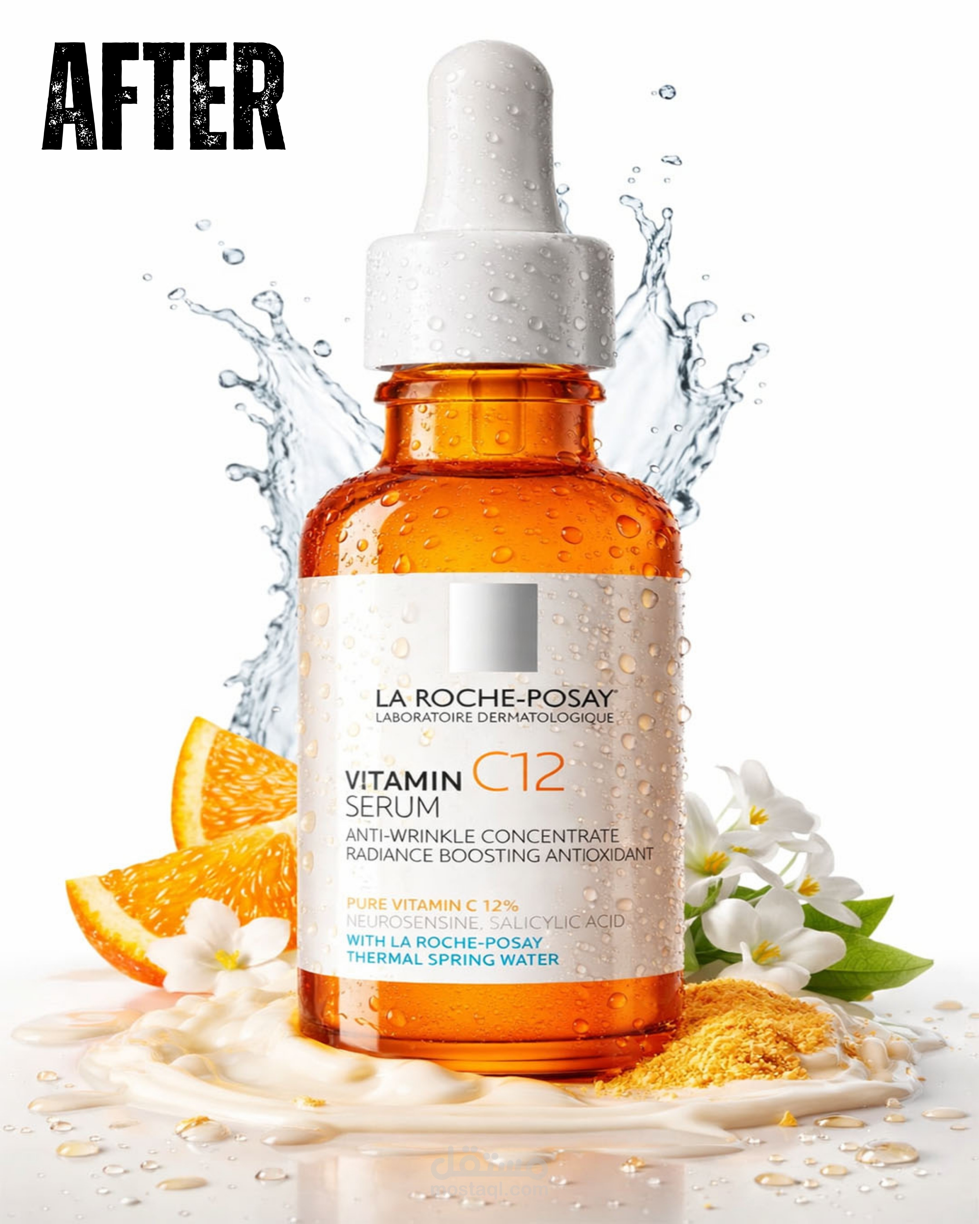 تصميم إعلان احترافي لمنتج عناية بالبشرة – Vitamin C Serum
