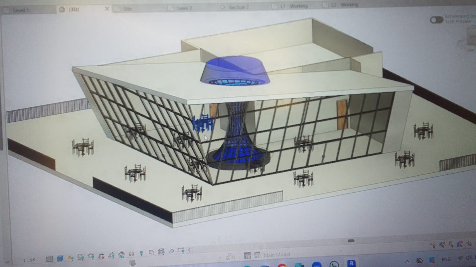 تصميم وتطوير نموذج معماري متكامل لمبنى عصري (من الفكرة إلى التنفيذ) Floating system