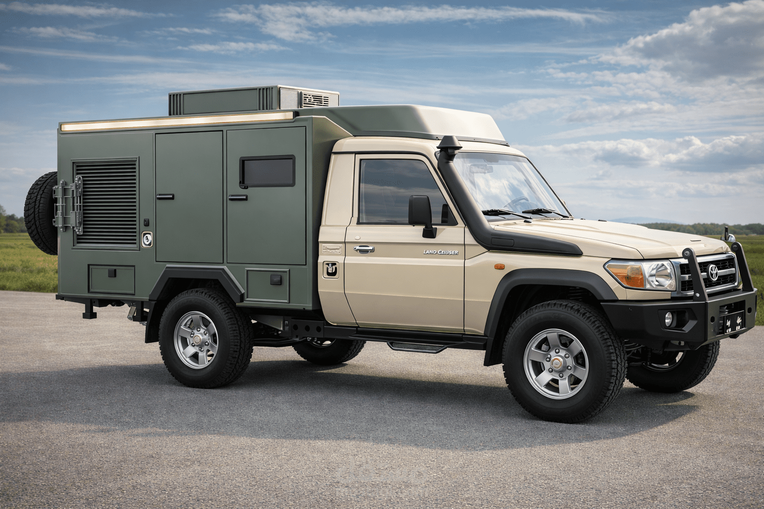 تصميم وتجهيز مركبة رحلات واستكشاف للطرق الوعرة (Expedition Truck Design) مع تفاصيل أوتوكاد