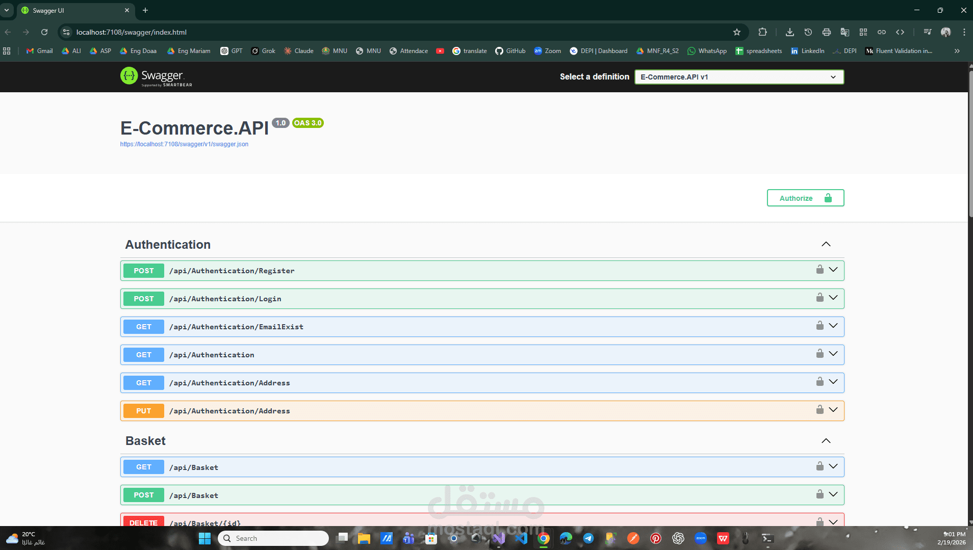 E-Commerce RESTful API (ASP.NET Core)
