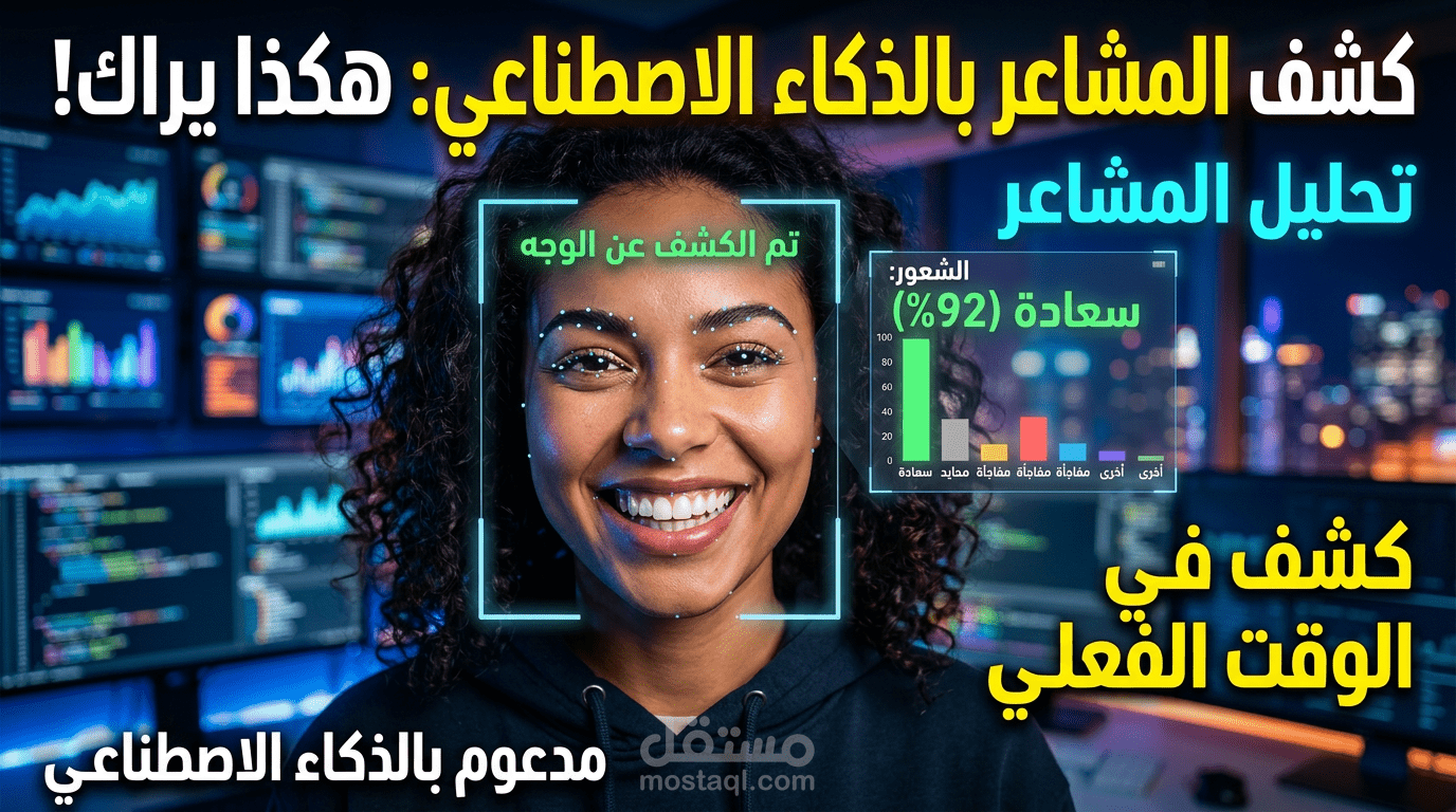 نظام كشف المشاعر من تعابير الوجه باستخدام الذكاء الاصطناعي