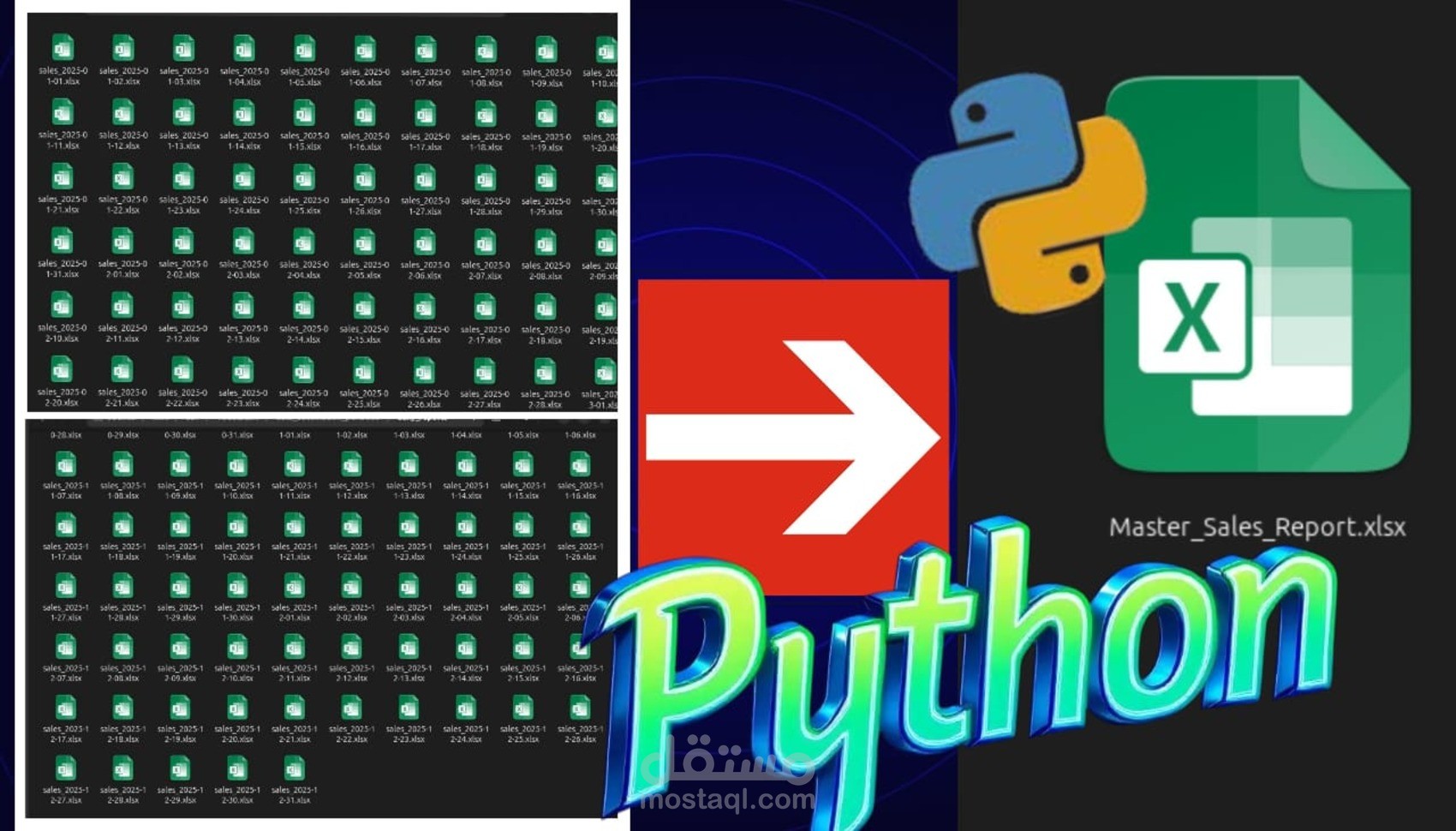 أتمتة ودمج 365 تقرير Excel في ملف واحد خلال ثوانٍ (باستخدام Python)