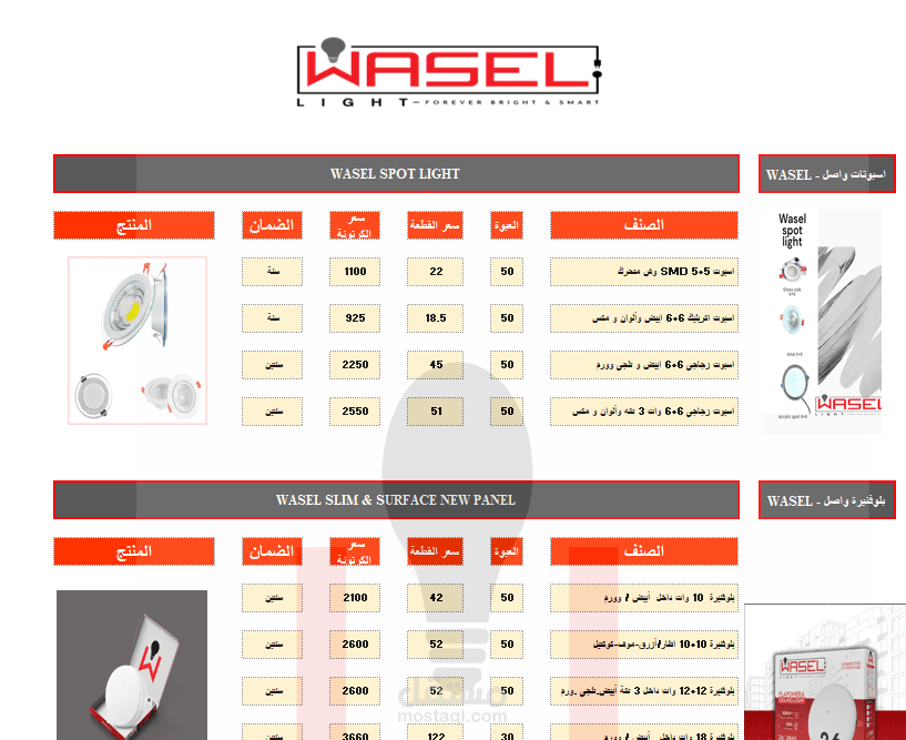 عمل قائمةاسعار