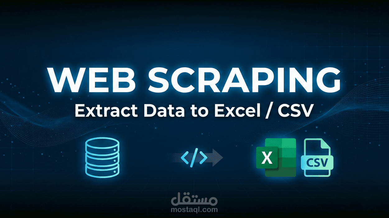 سأقوم باستخراج بيانات من أي صفحة ويب ثابتة وتحويلها إلى Excel