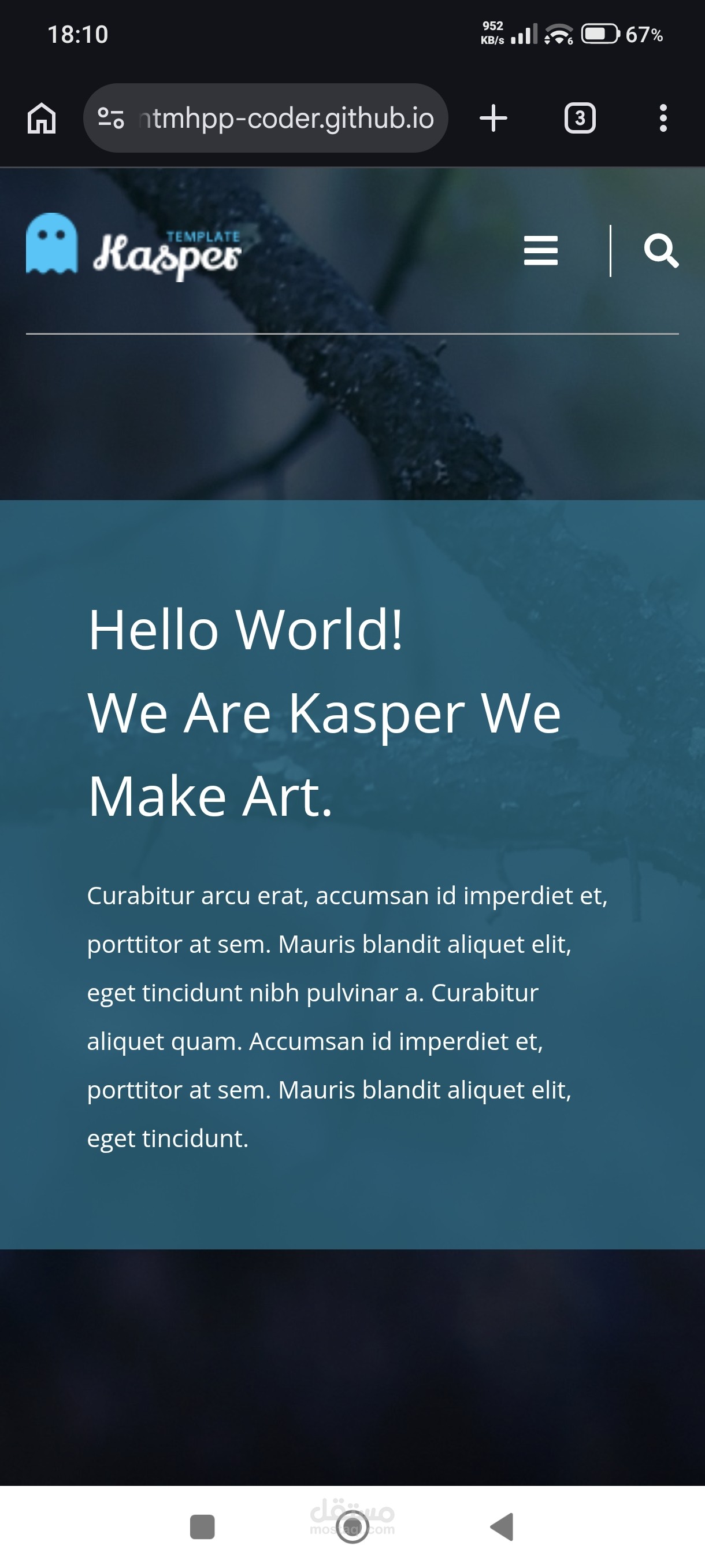 Kasper | موقع أعمال إبداعي وعصري