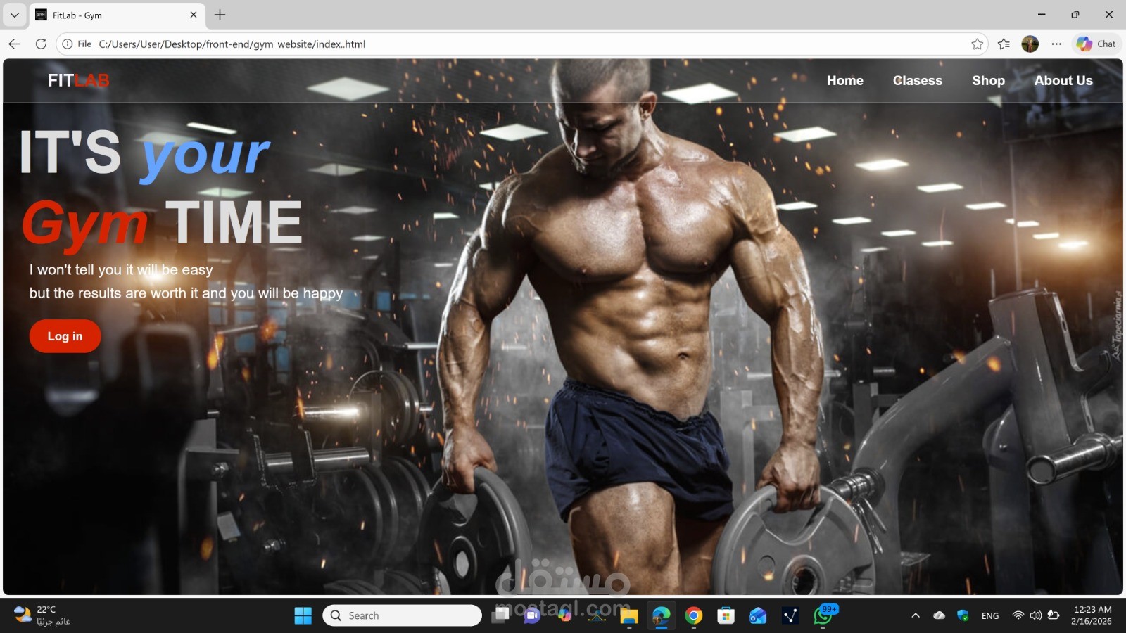 gym website