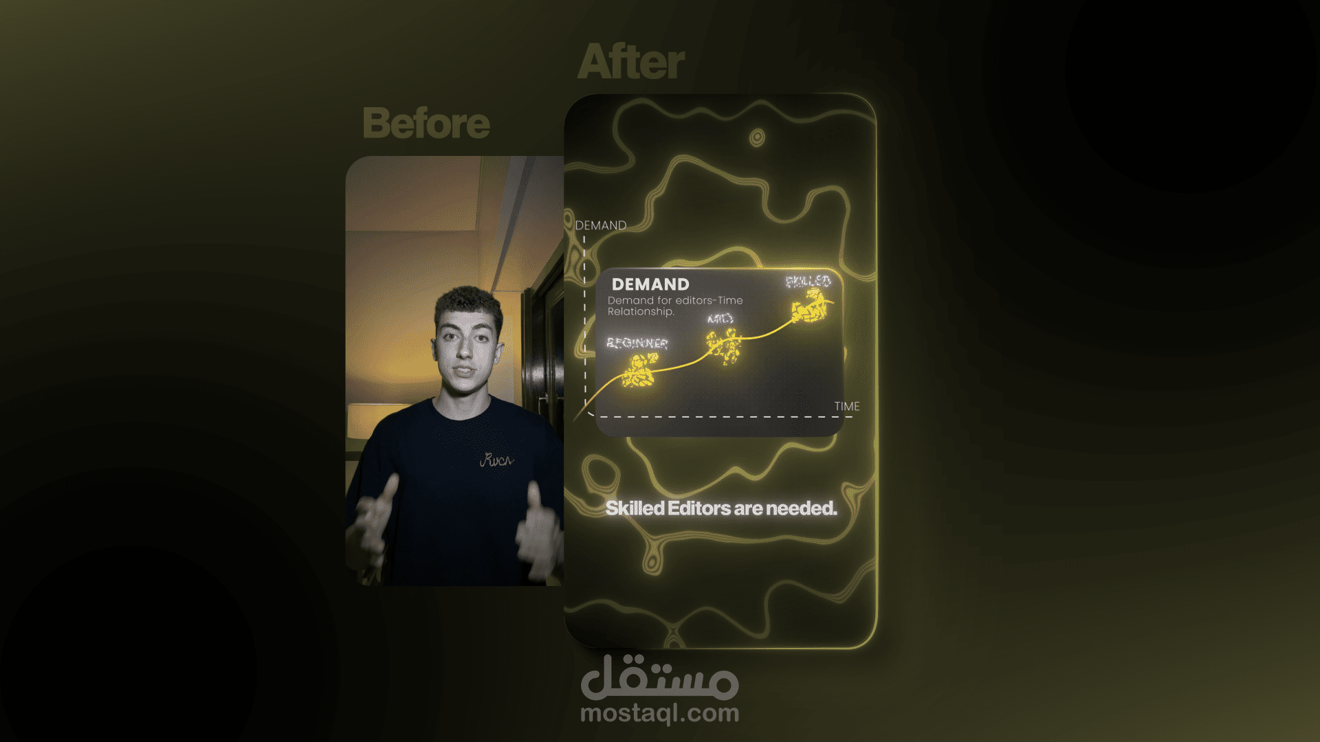 تصميم مونتاج وموشن جرافيك لمواقع التواصل الاجتماعي.