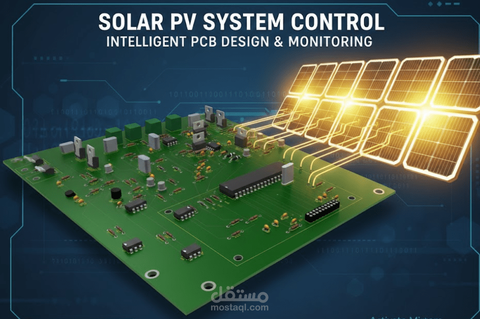Solar PV System Control & Monitoring using PIC16F877A | PCB Design