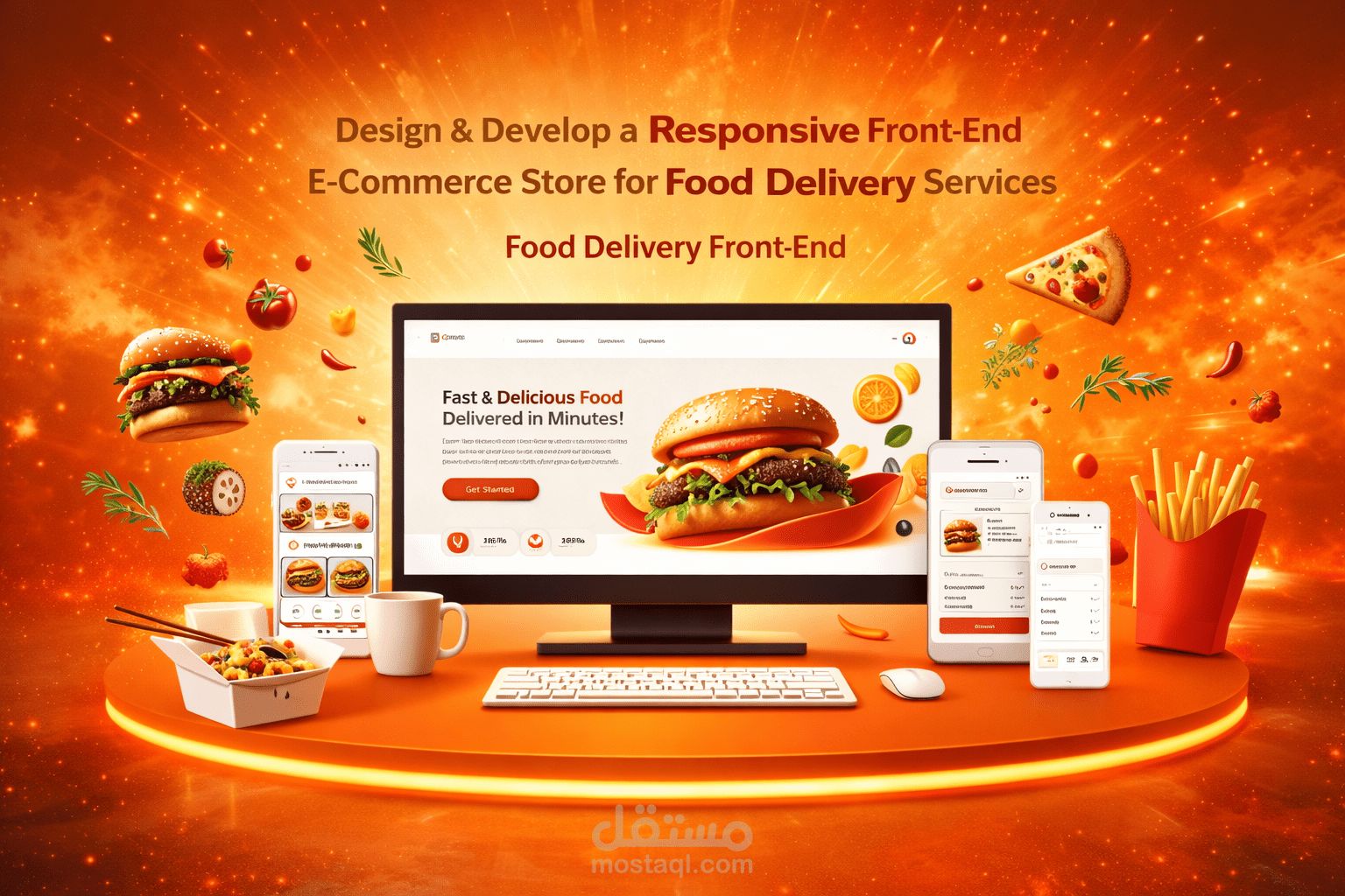 Design & Development of a Modern Responsive Food Delivery Front-End Website