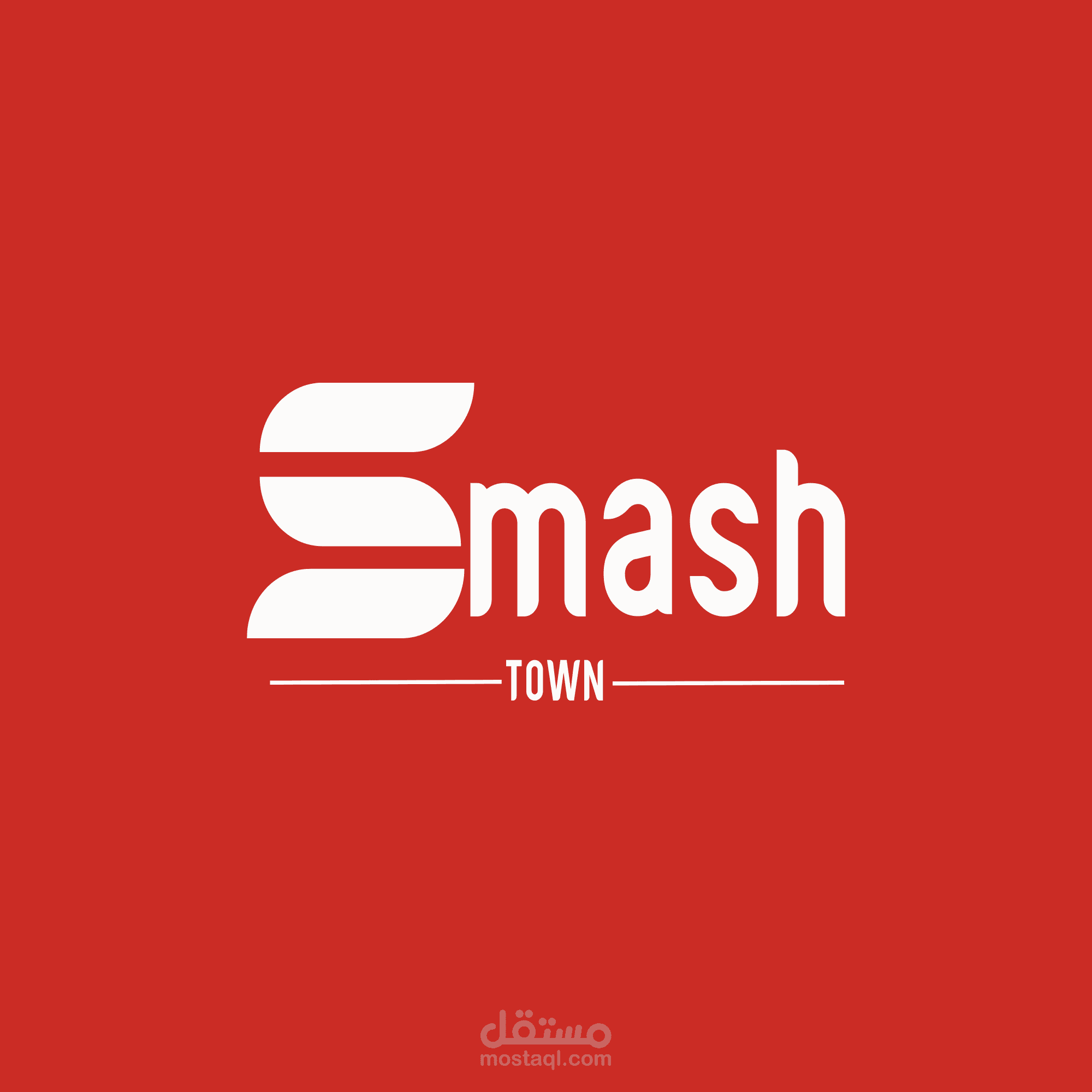 تصميم هوية بصرية متكاملة لمطعم برجر Smash Town