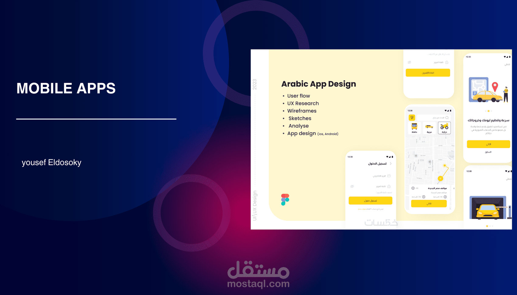 تصميم واجهة تطبيق اندرويد او ايفون او موقع ويب على Figma