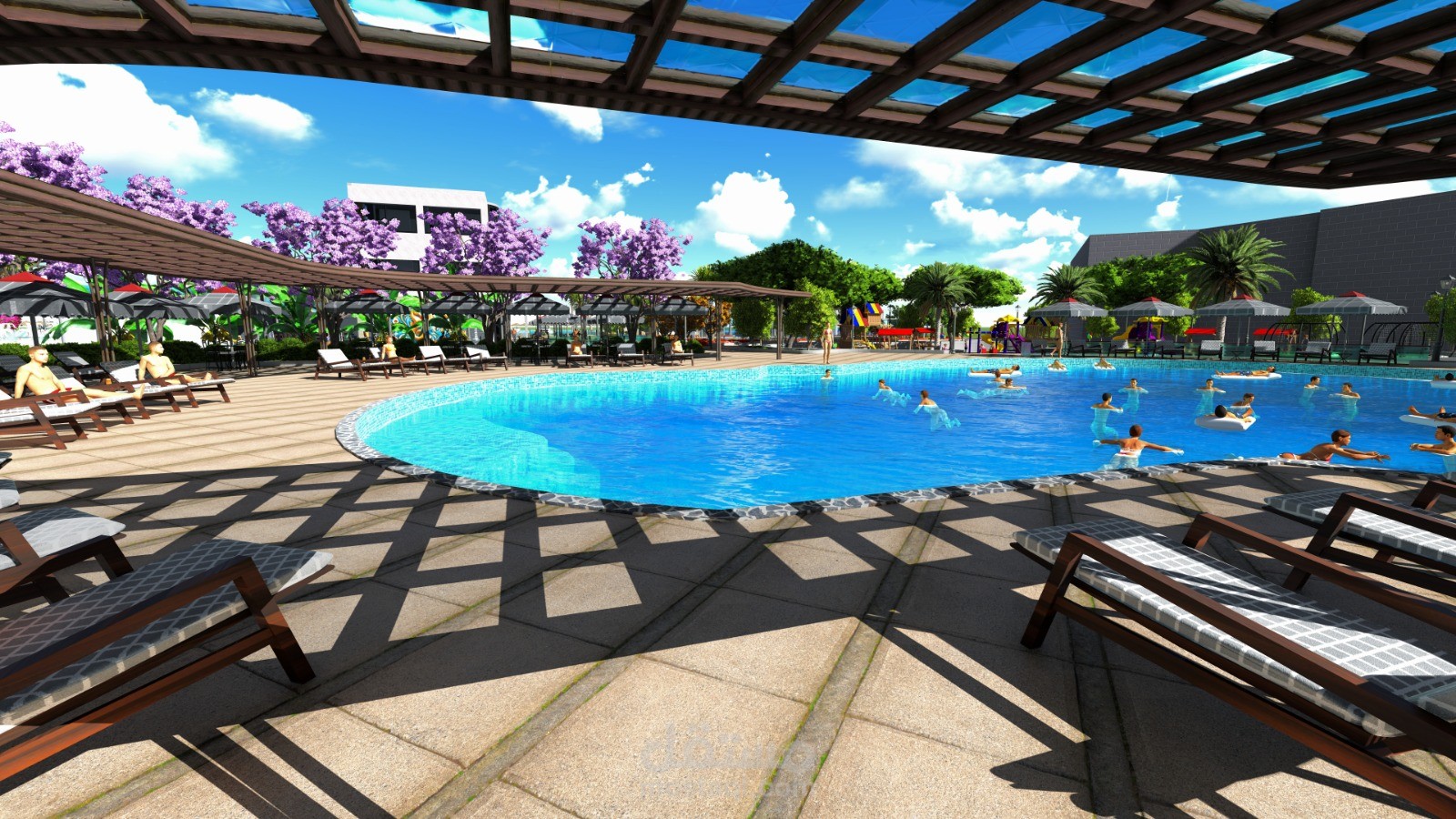 مشروع تصميم لاند سكيب فندق اولد فيك (الغردقه)