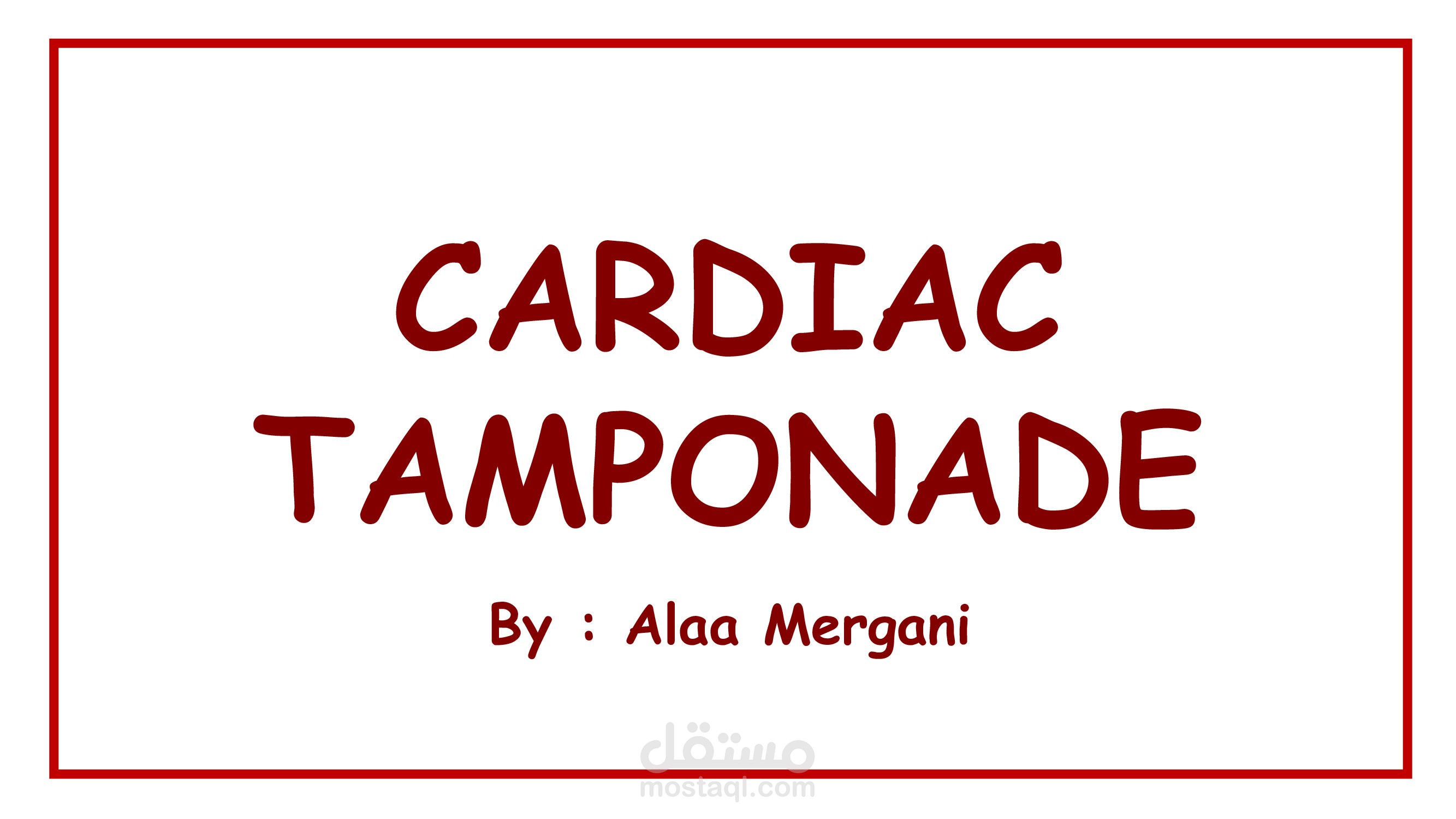 Cardiac tamponade