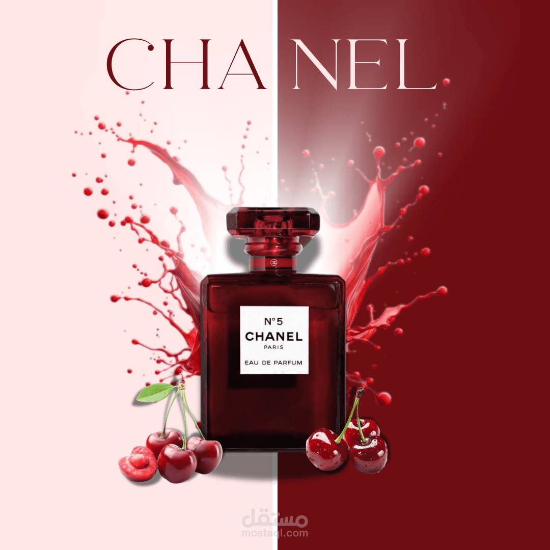 تصميم بوستر فخم لعطر نسائي