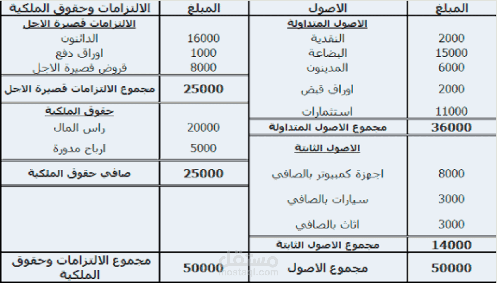 جرد وكتابة بيانات مالية دقيقة