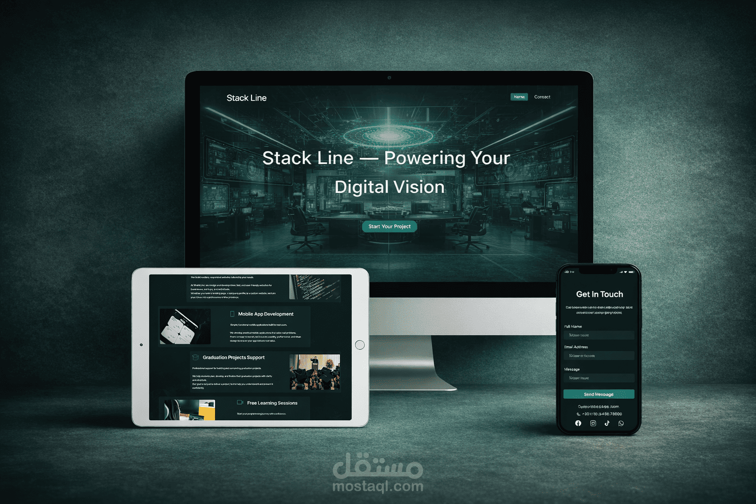 Stack Line Responsive Website Design