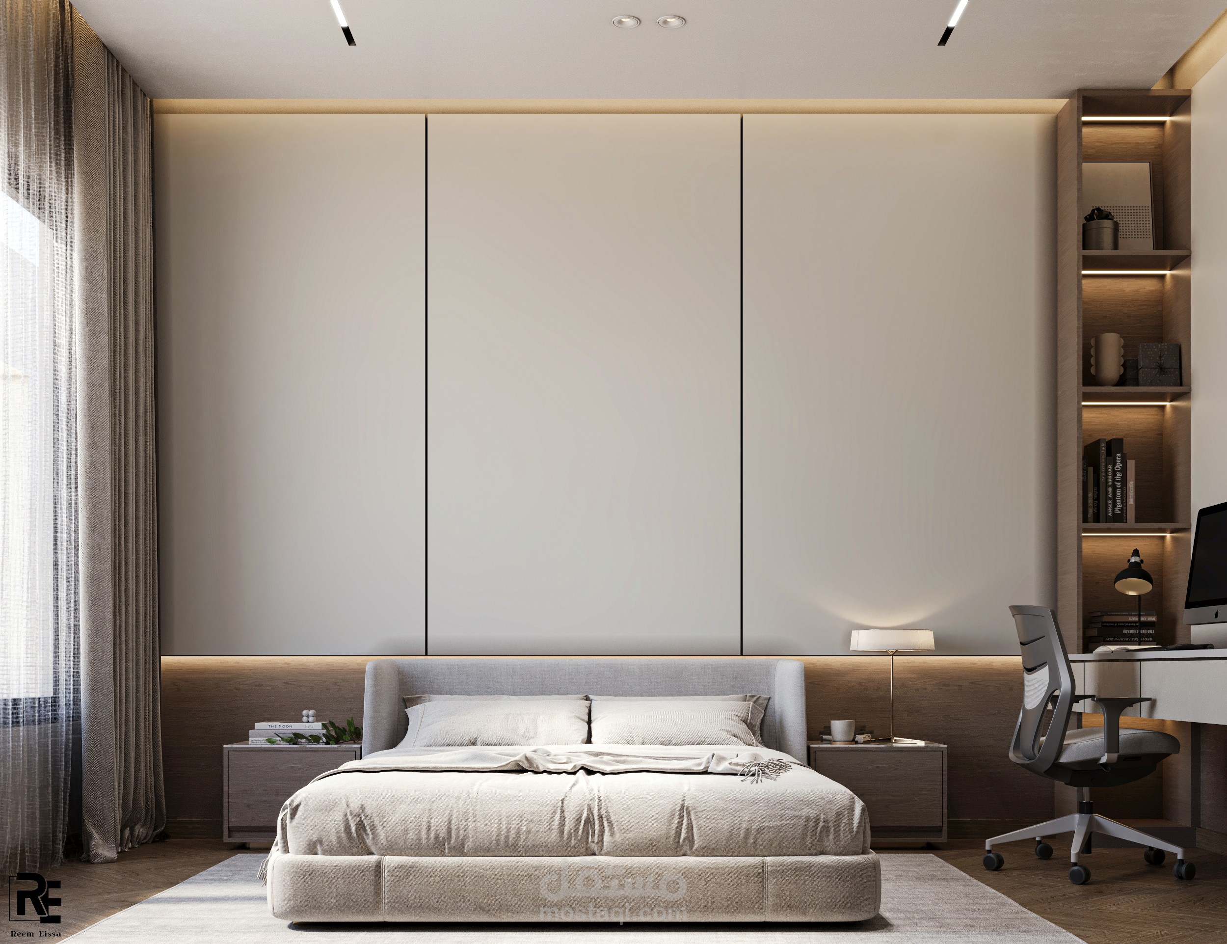 تصميم 2 غرفة نوم شباب بحلول ذكية- حي النرجس