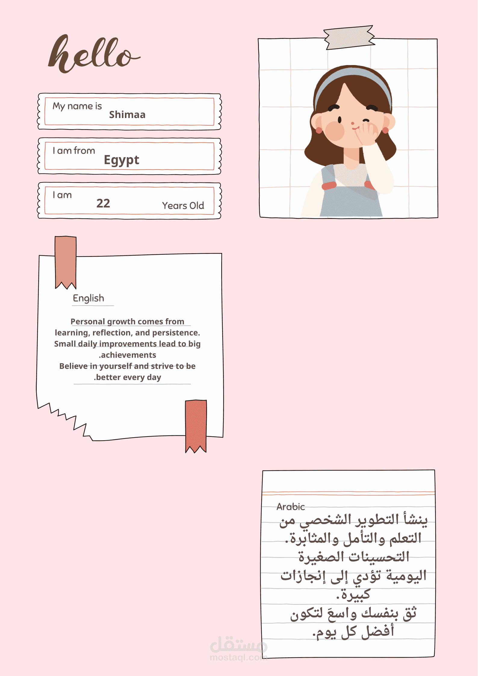 نقل محتوى التطوير الشخصي من الإنجليزية إلى العربية بصورة جذاب