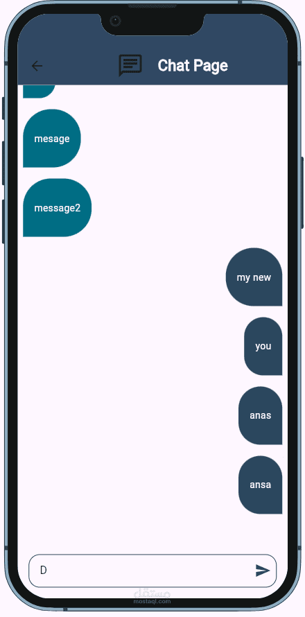 تطبيق محادثات باستخدام Flutter
