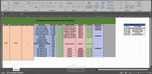 ERP SYSTEM ORGANIZING ON MICROSOFT EXIL