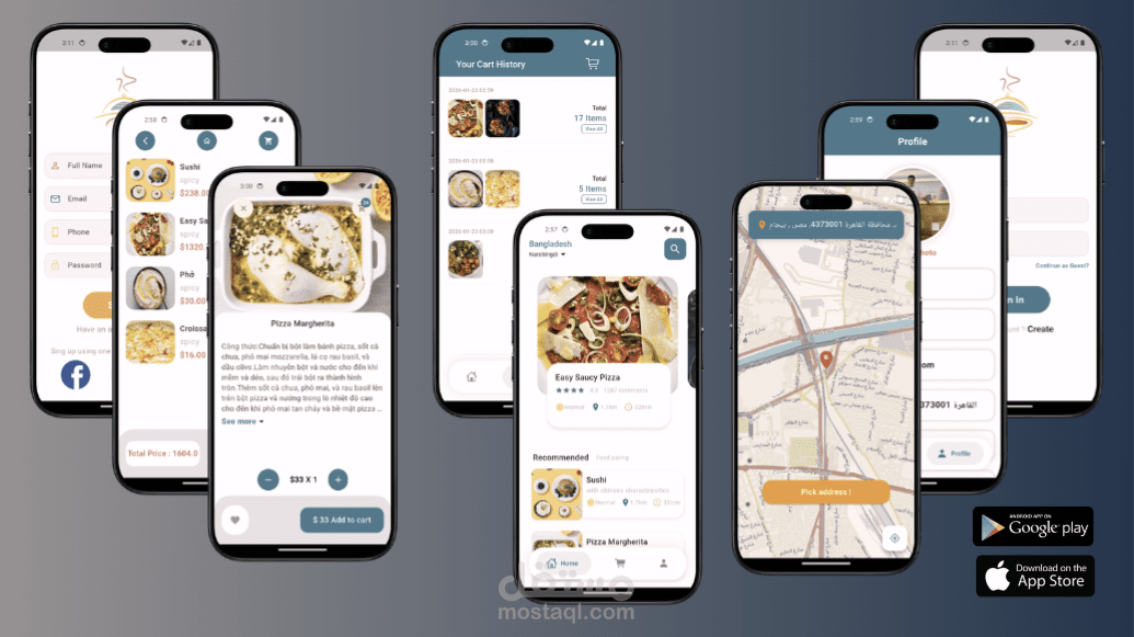 Production-Ready Food Delivery Mobile App | Secure Login • Smart Ordering • Live Map