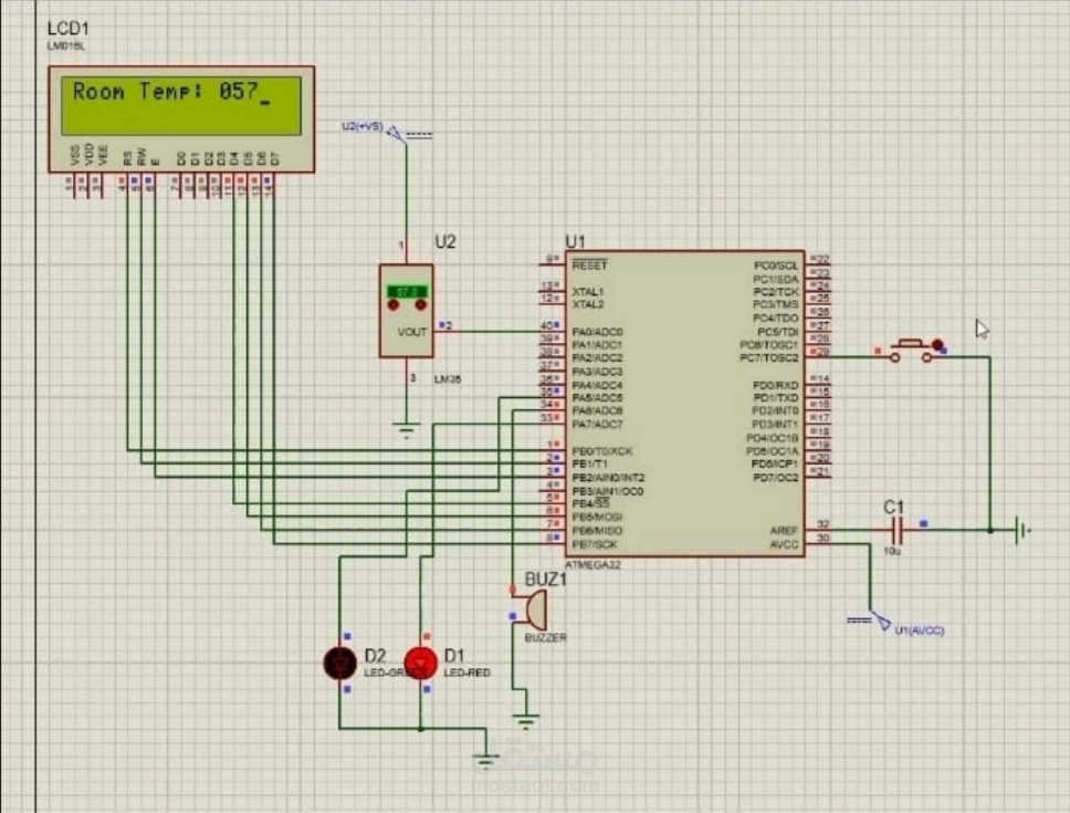 Fire alarm system using Atmega32 Embedded systems