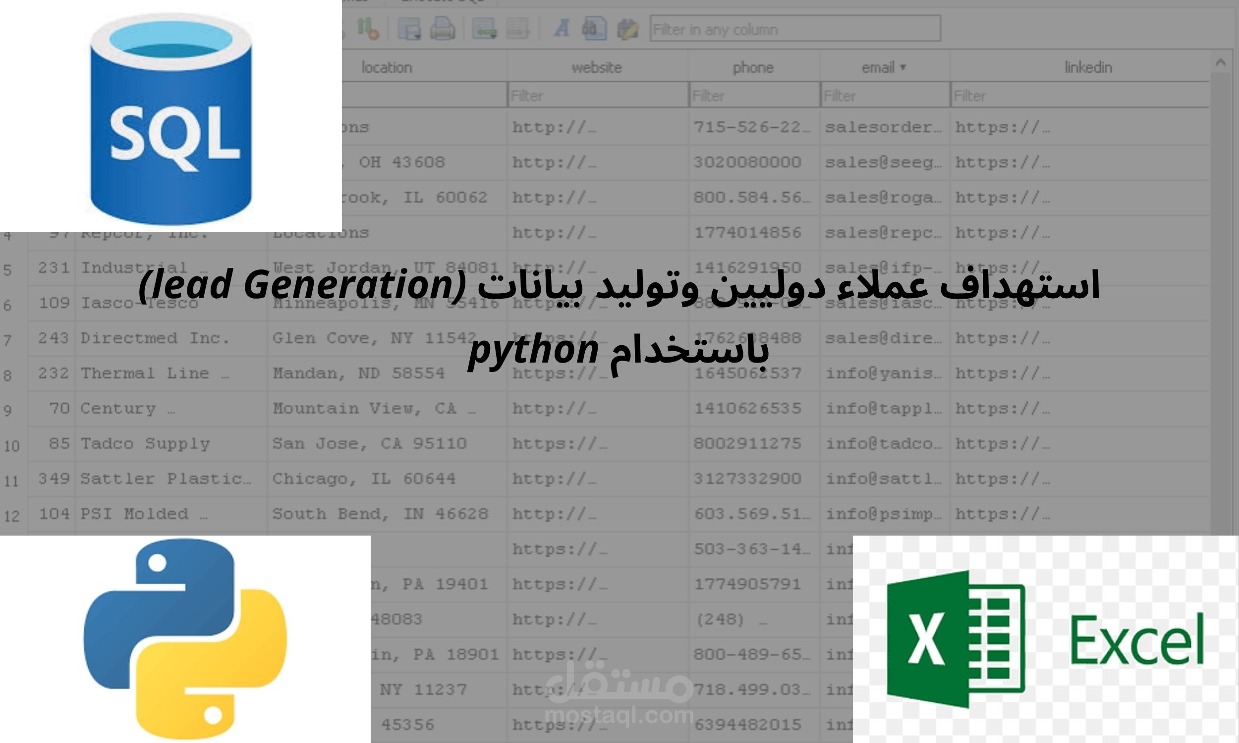 توليد عملاء محتملين (Lead Generation) لقطاع الاستيراد الدولي والخدمات اللوجستية.