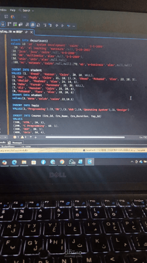 making data base and data analysis by sql