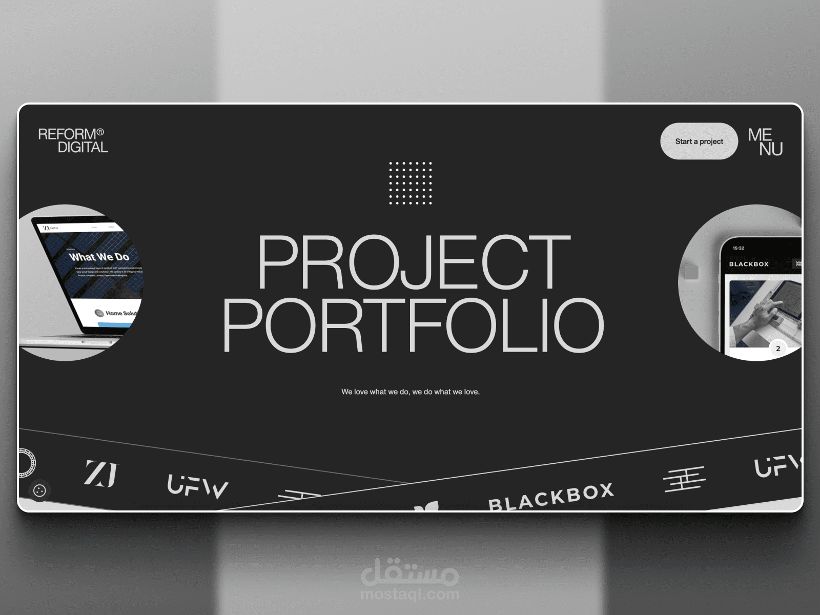 تصميم بوتوفوليو عصرى لاعمالك (portfolio)