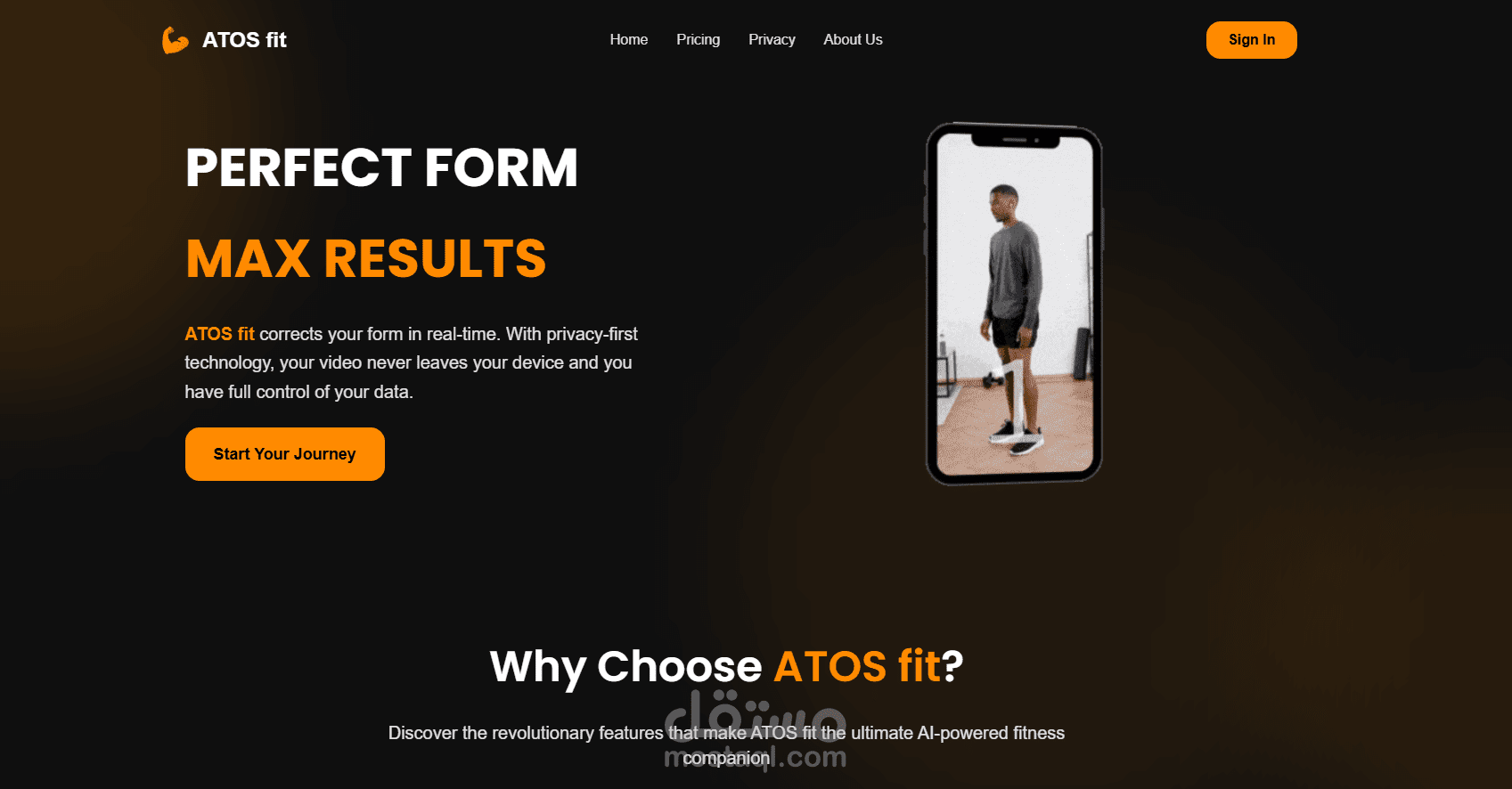 ِAI-Based Fitness Tracker Web Application(atosfit.com)