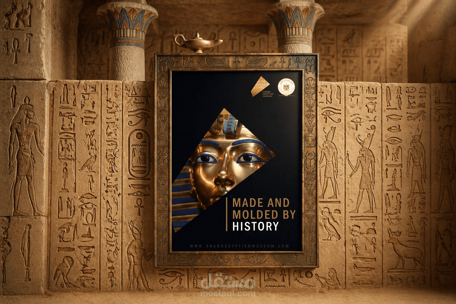 بوستر ترويجي للمتحف المصري الكبير