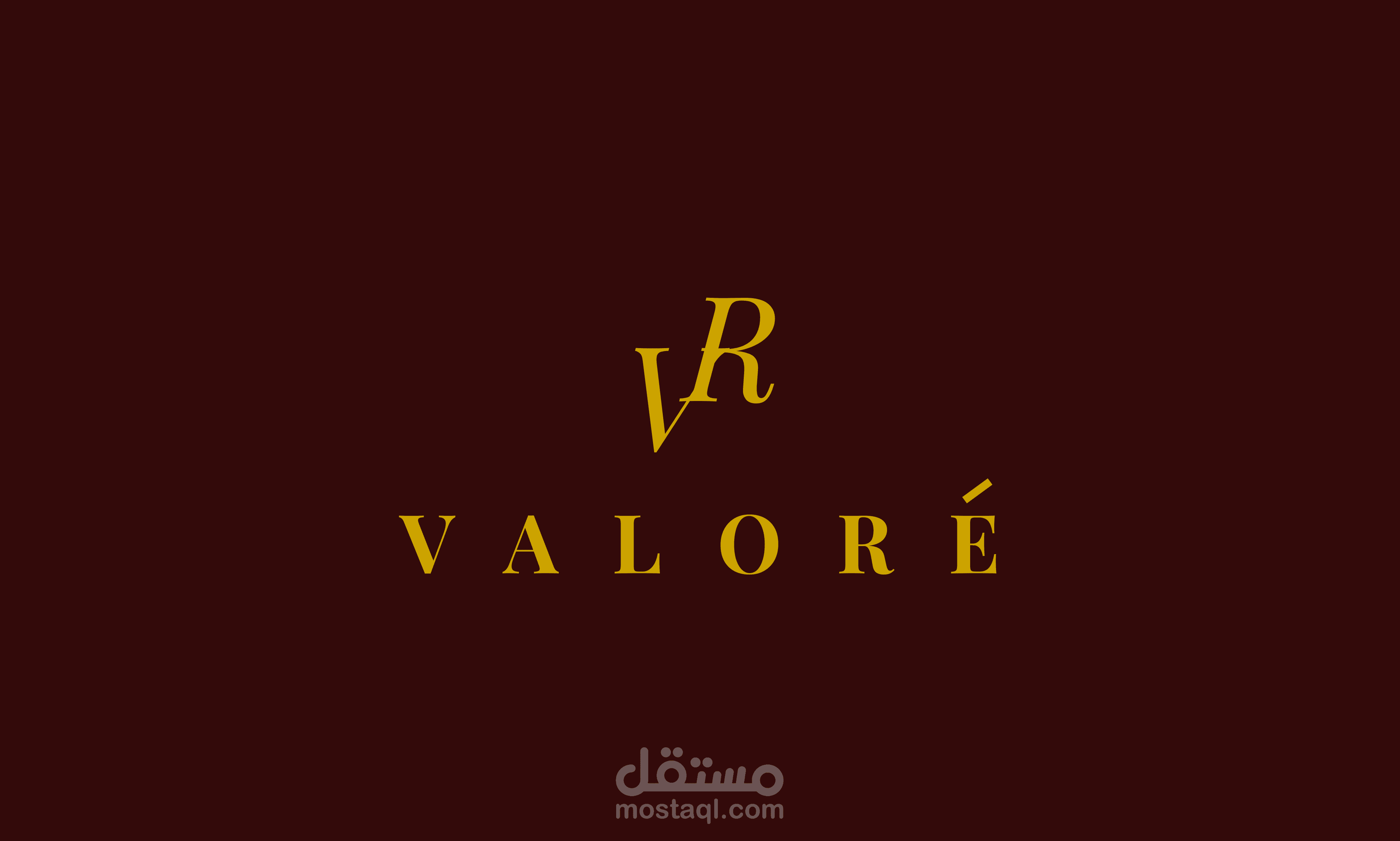 تصميم هويه بصرية فاخرة -شعار VALORE PREMIUM