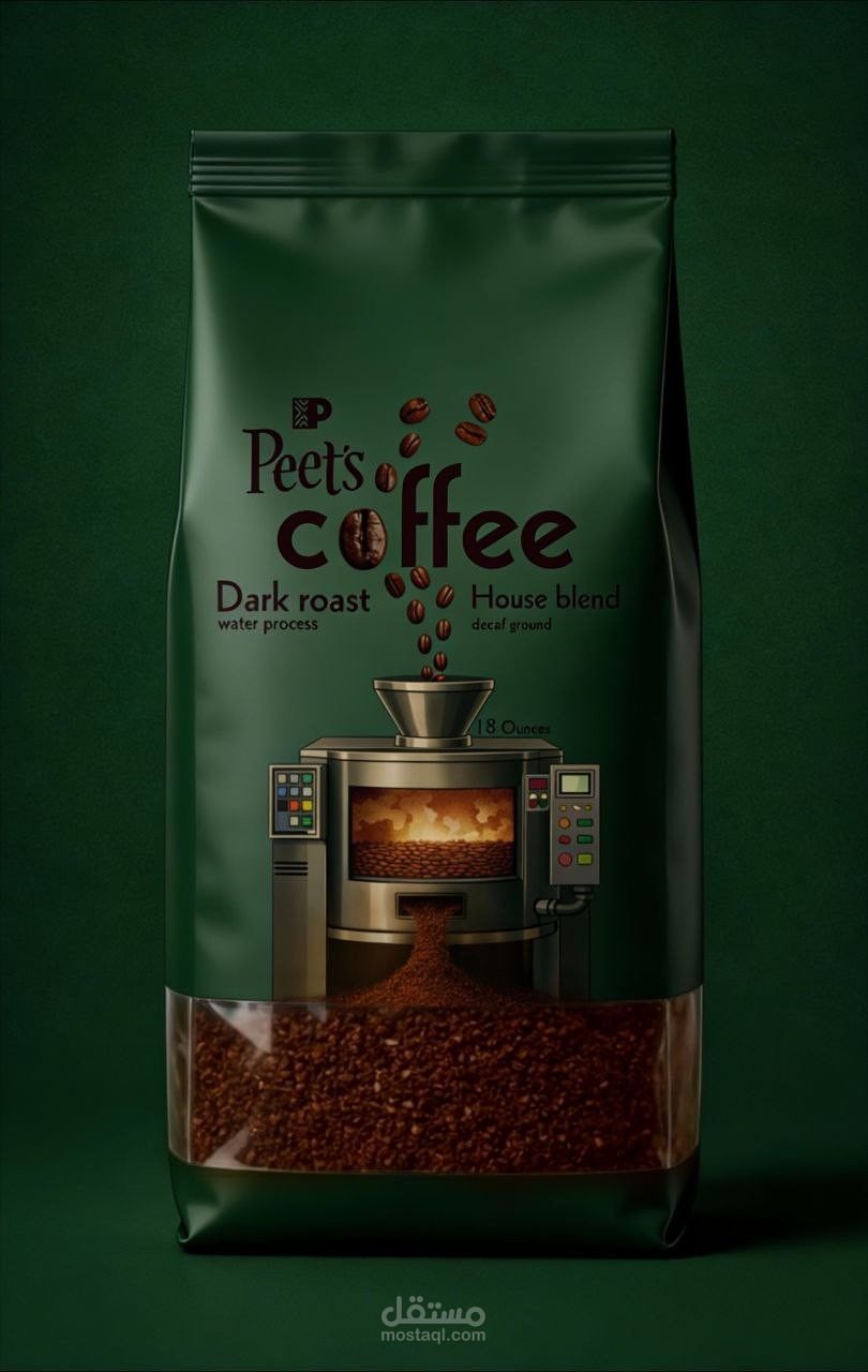 تصميم لعبوه قهوه