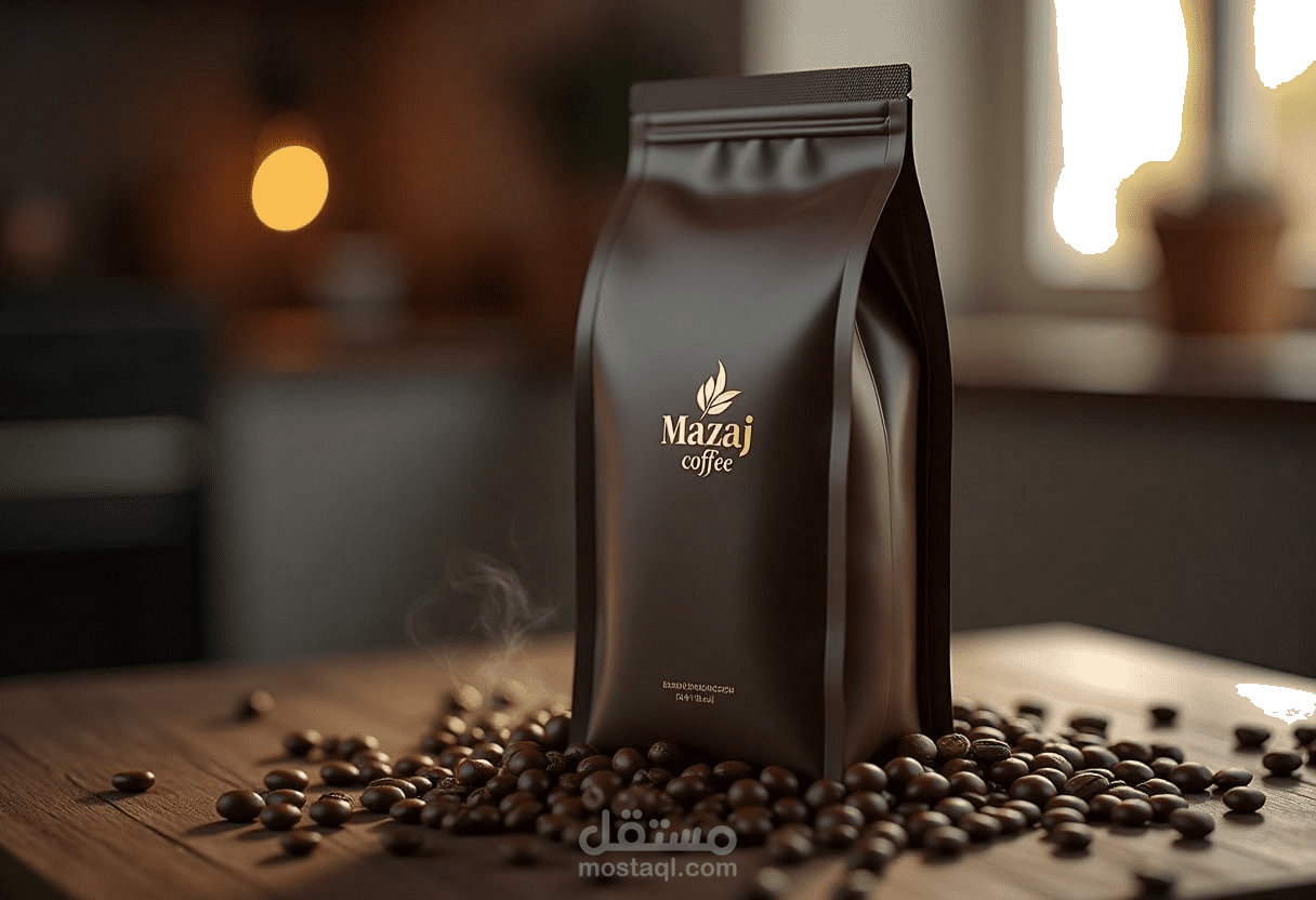 هوية بصرية لمنتج قهوة