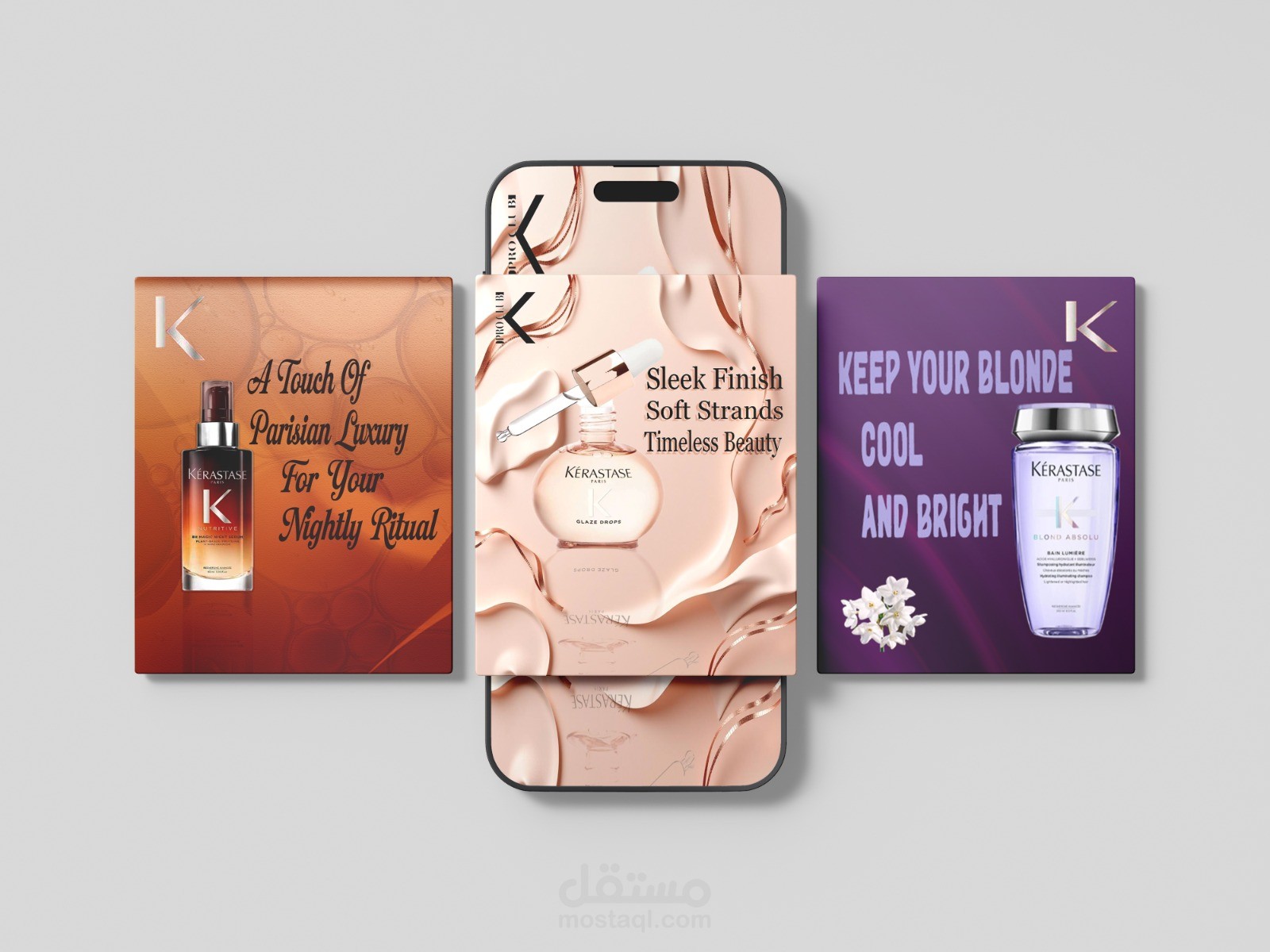 3-Image Carousel Design for Kérastase Hair Products