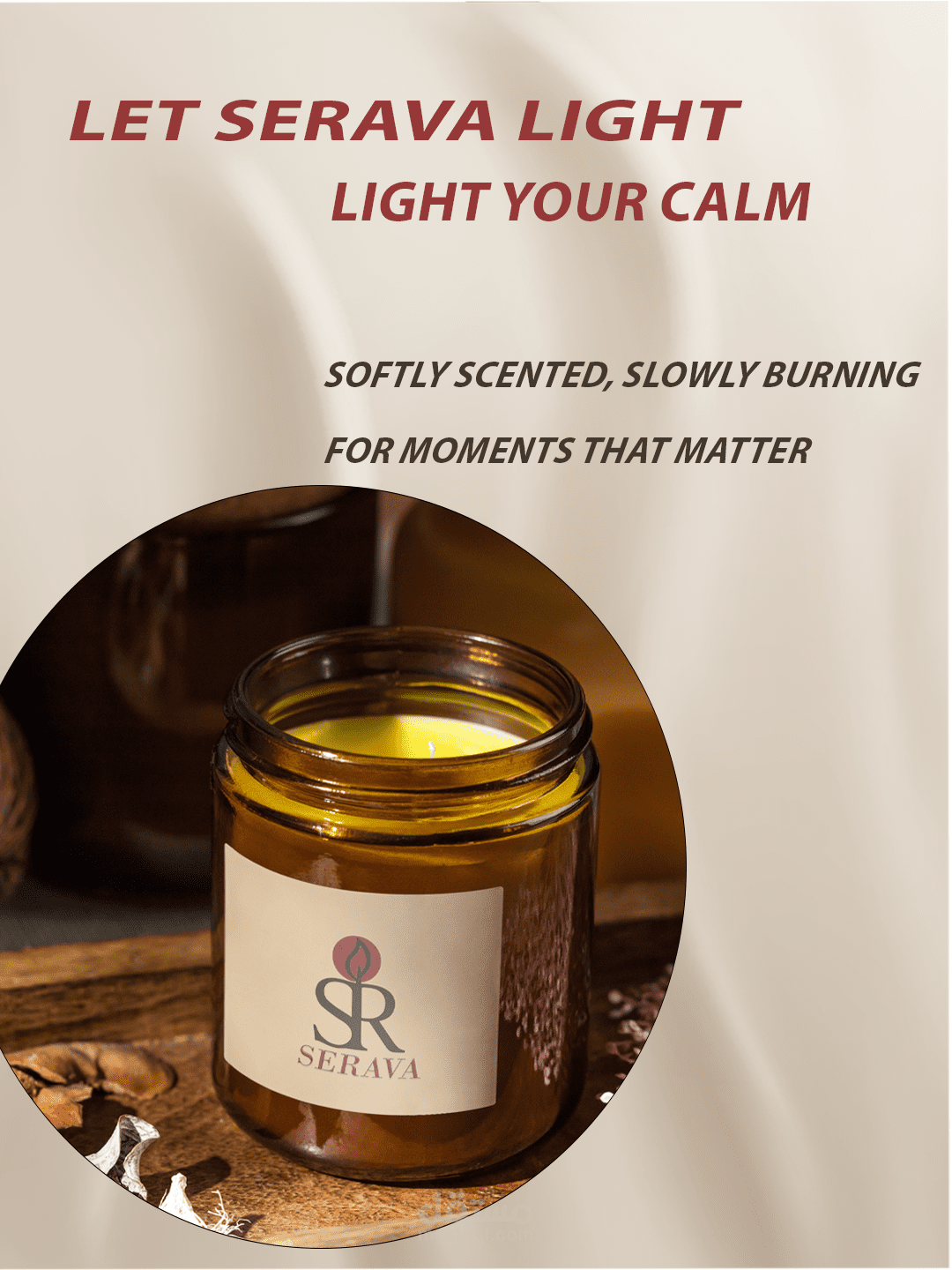 تصميم بوسترات سوشيال ميديا لبراند شموع (Serava) carousel