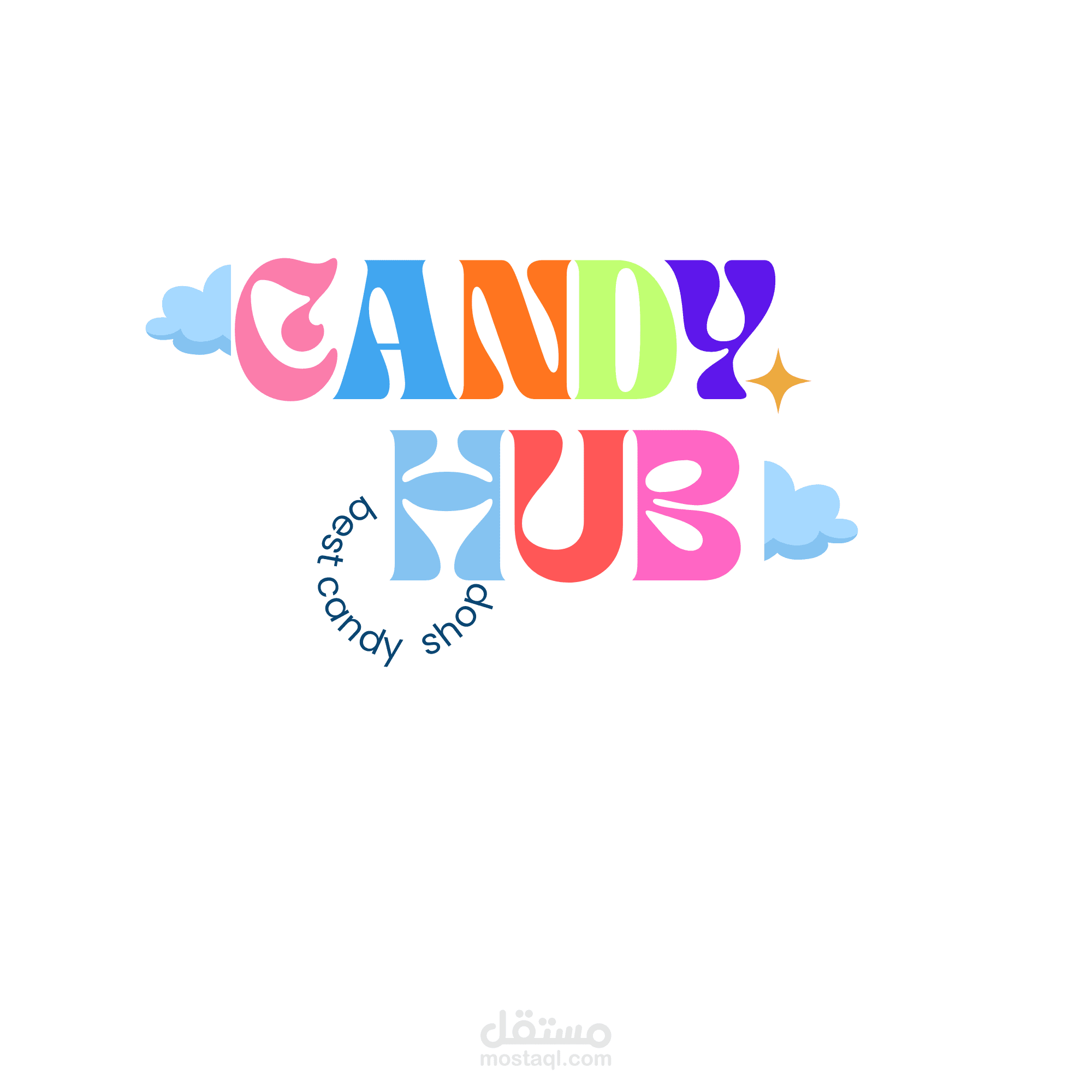 تصميم شعار عصري ومبهج لمتجر حلويات (Candy Hub)
