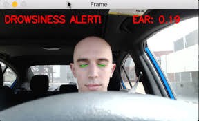 drowsy detection using deep learning & CNN , made live camera to detect  when the driver is drowsy