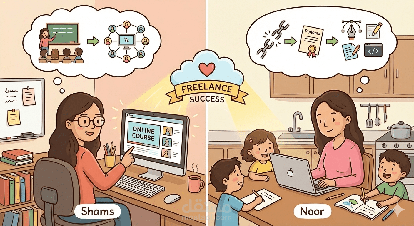 قصة نور وشمس (قصة هادفة للفيسبوك ولينكد ان)