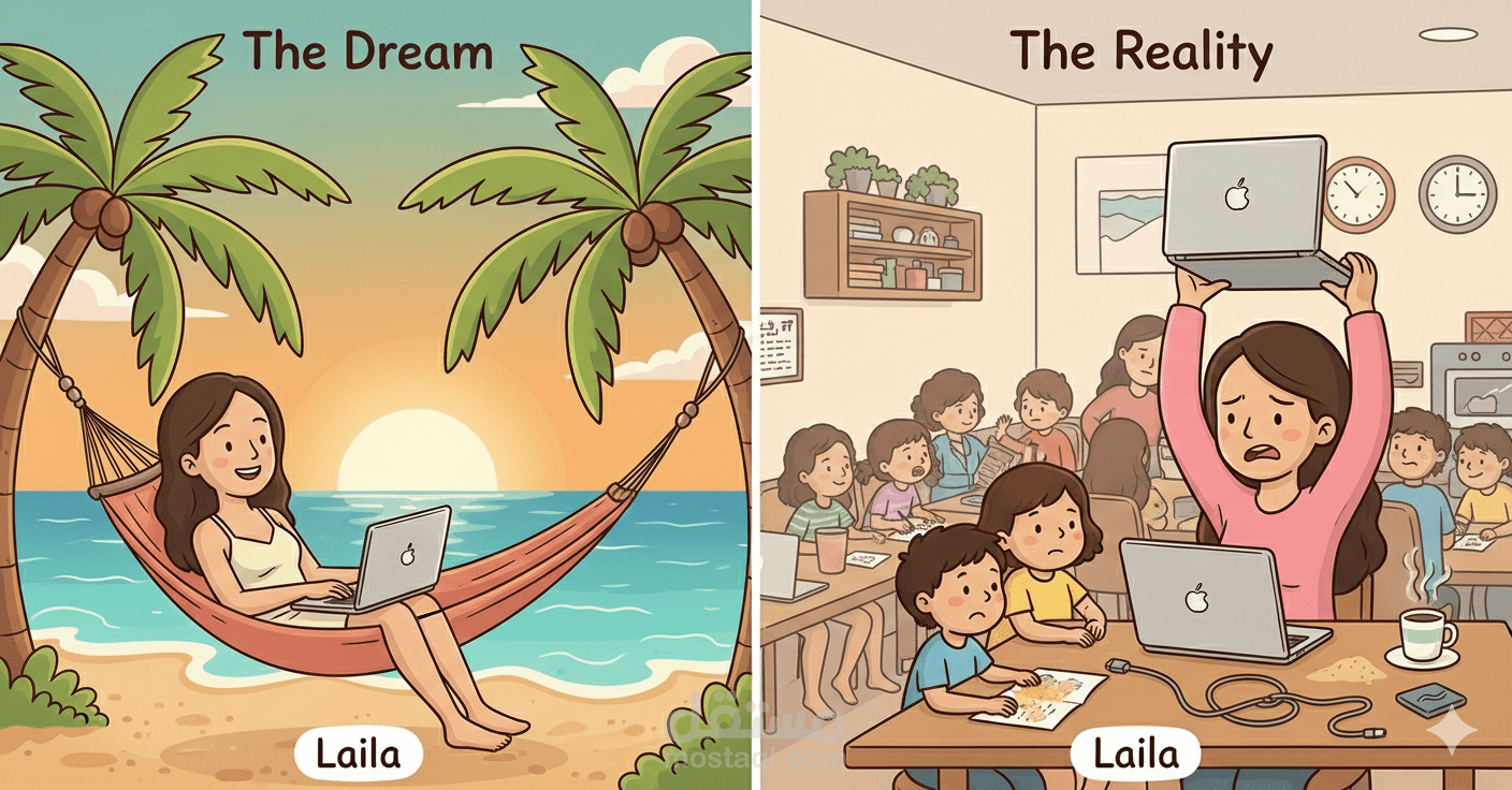 "ليلى" في رحلة البحث عن الـ Wi-Fi.. حقيقة حياة "الرحّالة الرقمي"