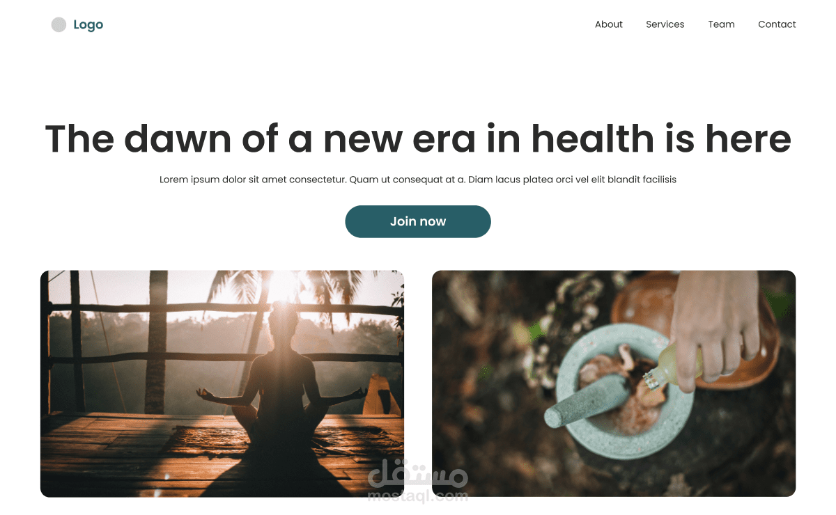 تصميم وتطوير موقع Health & Wellness