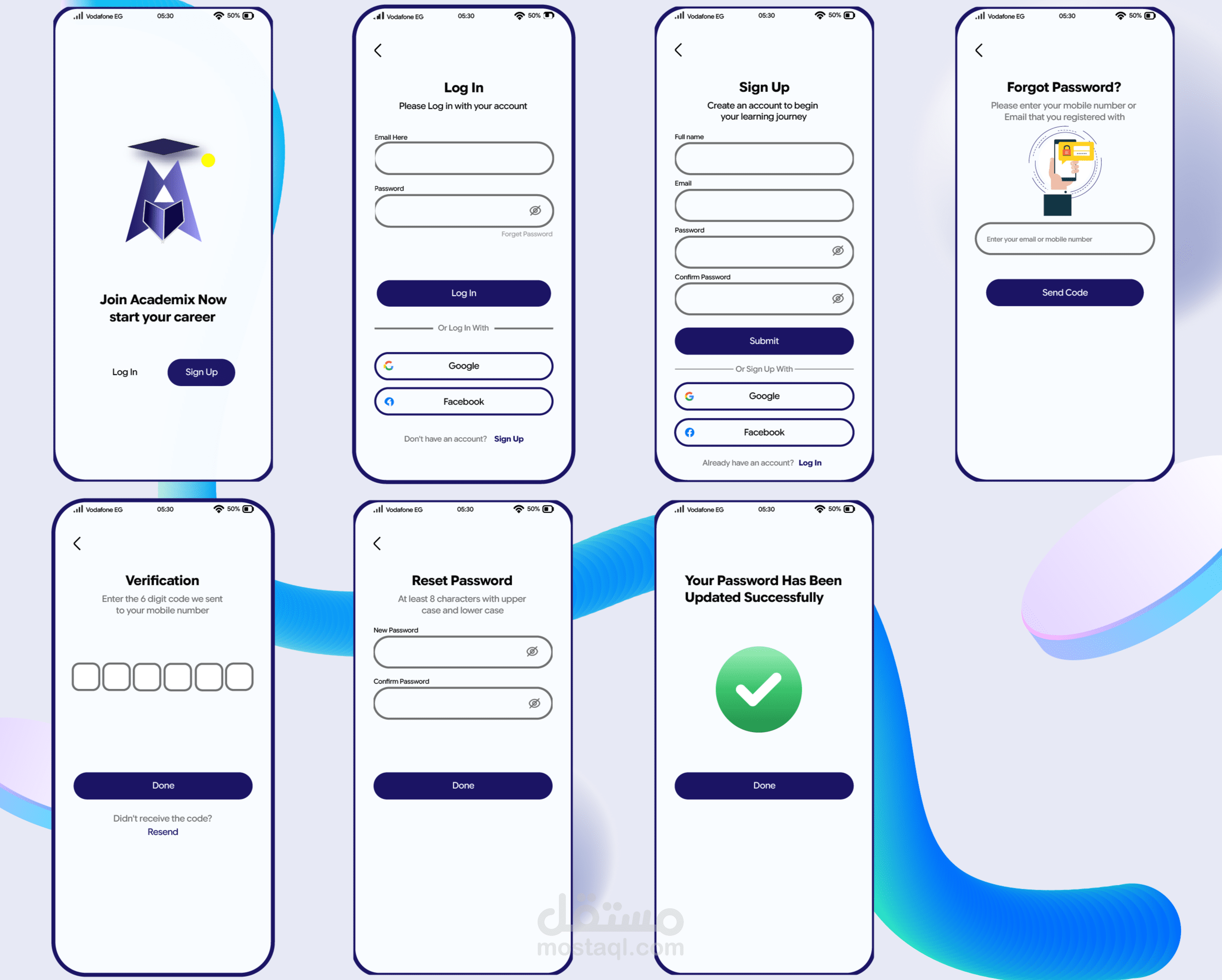 onboarding screen on adobe XD