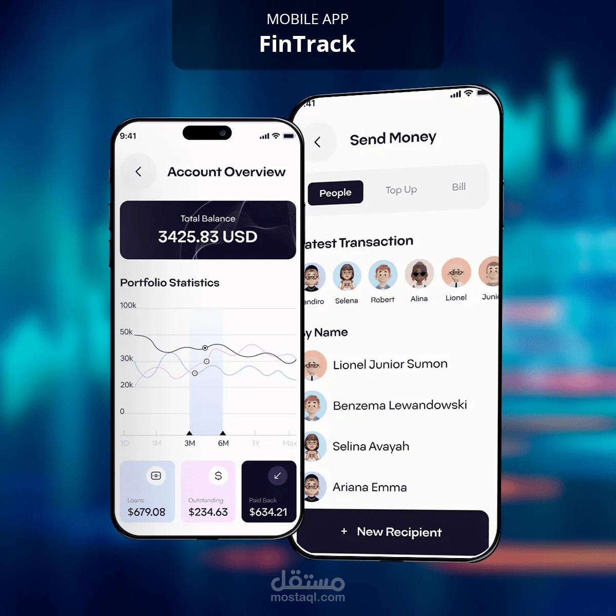 FinTrack mobile app
