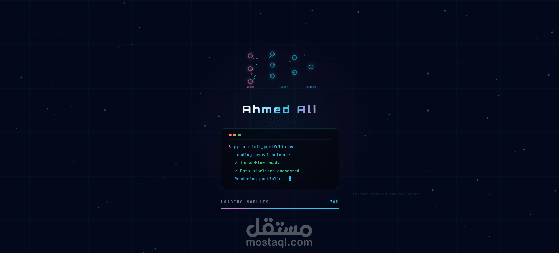 تصميم وتطوير موقع Portfolio