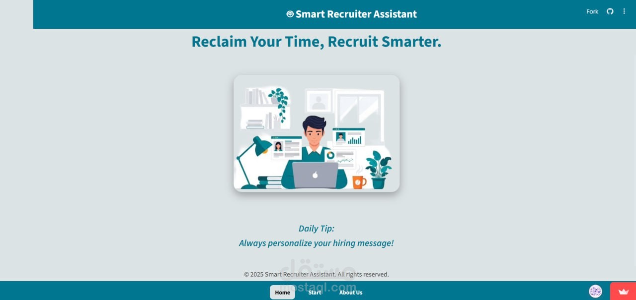 منصة ذكية لتوظيف المرشحين باستخدام الذكاء الاصطناعي (Smart Recruiter Assistant)