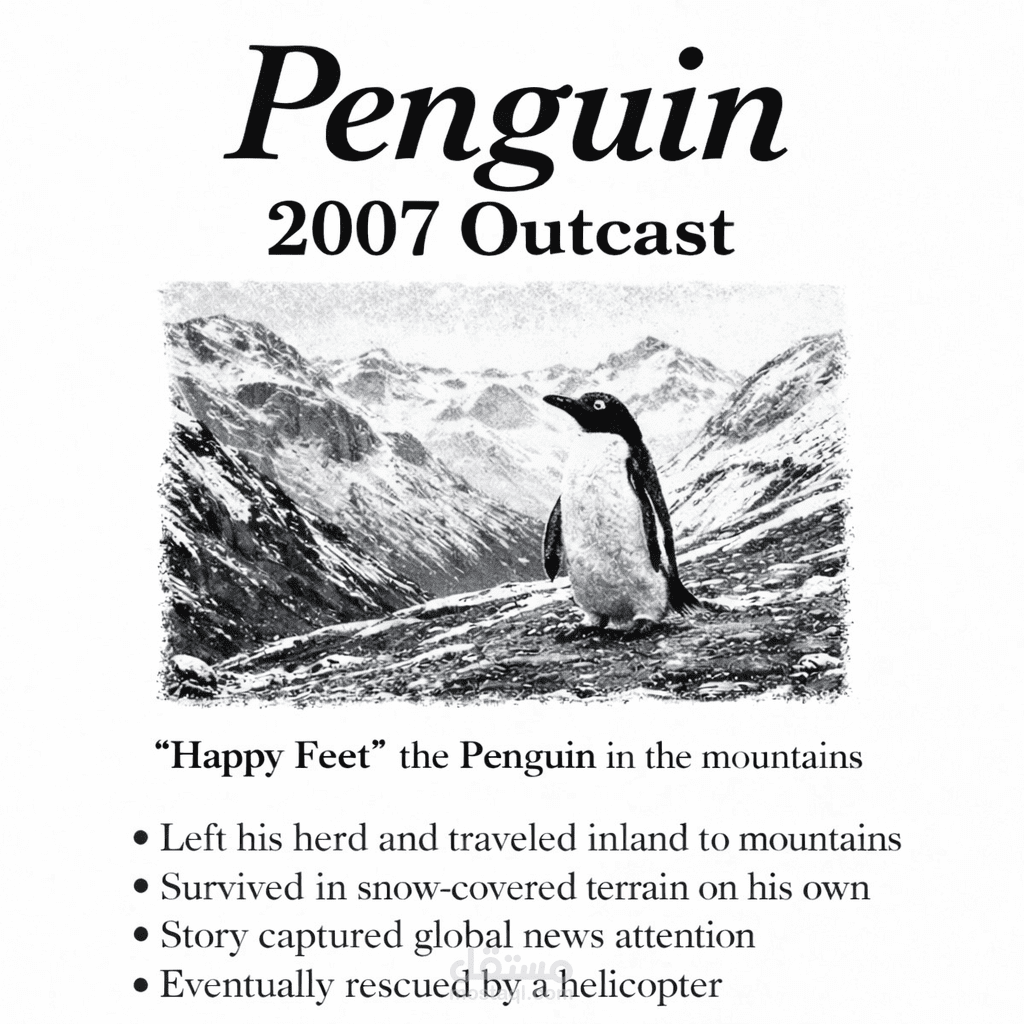 تصميم بوستر فني — Penguin Outcast 2007