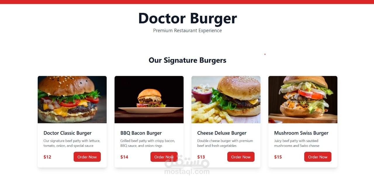 Doctor Burger Restaurant App