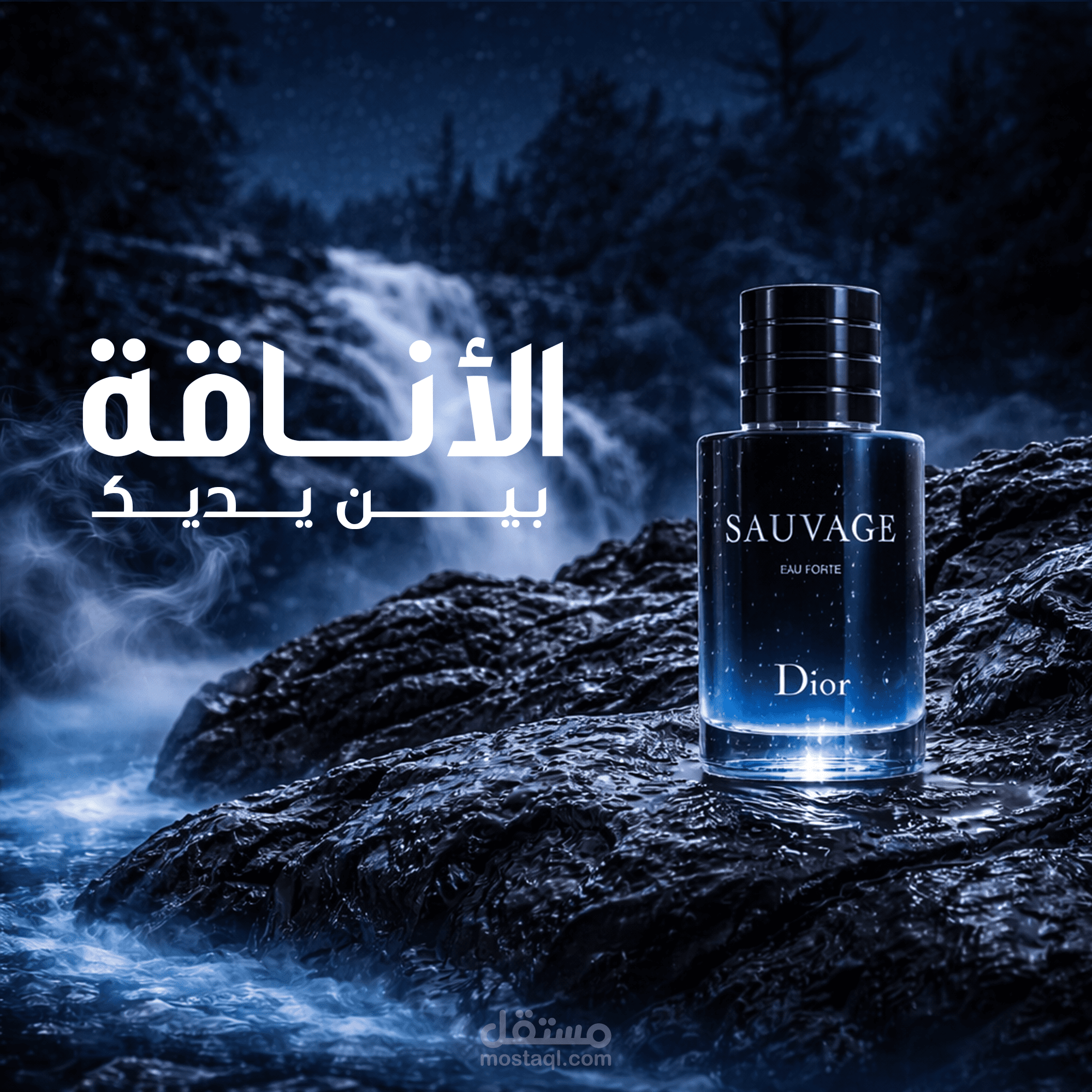 تصميم اعلان لعطر ديور