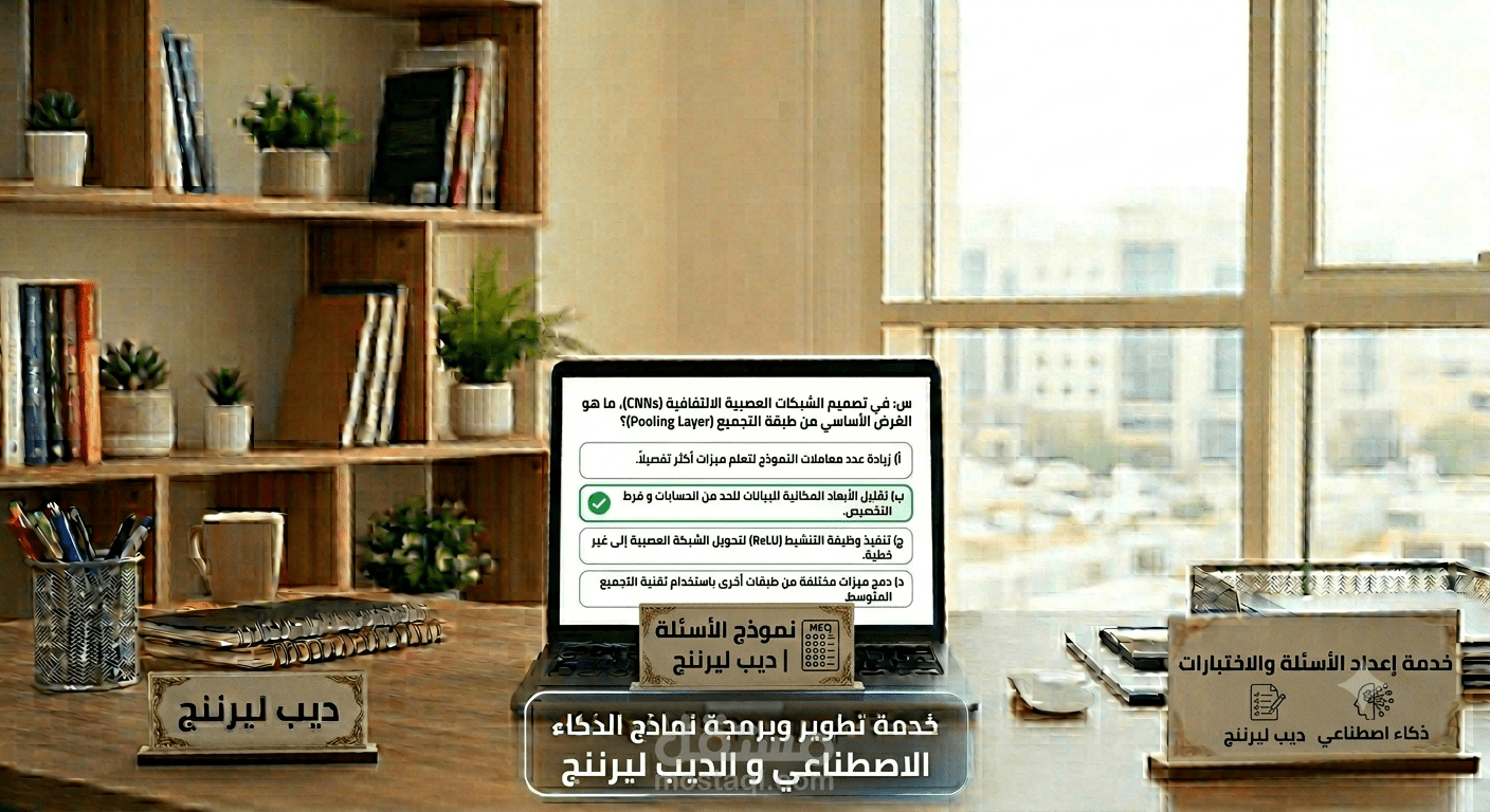 إعداد أسئلة اختيار من متعدد (MCQ) واختبارات احترافية