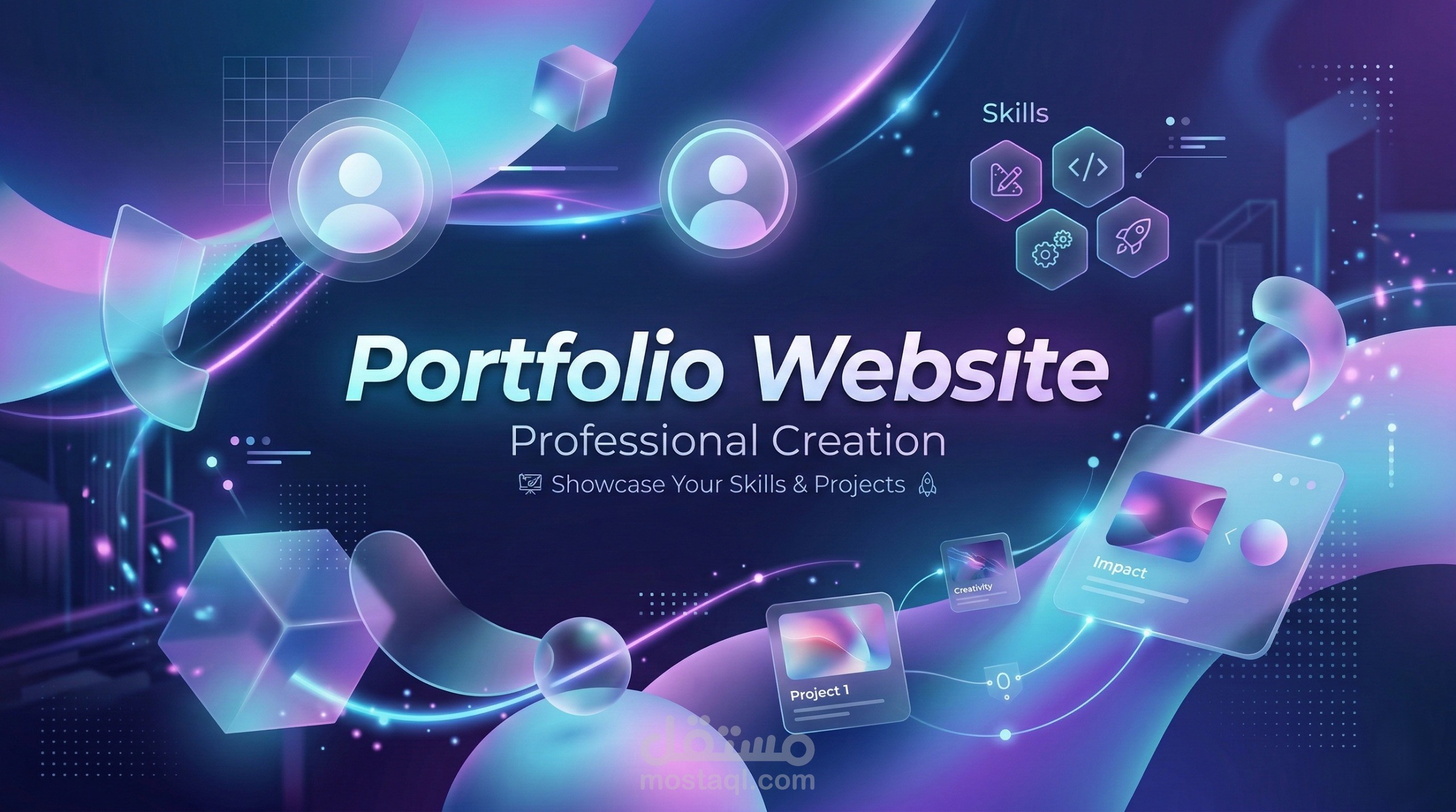 إنشاء Portfolio شخصي احترافي يعرض أعمالك ومهاراتك بطريقة جذابة
